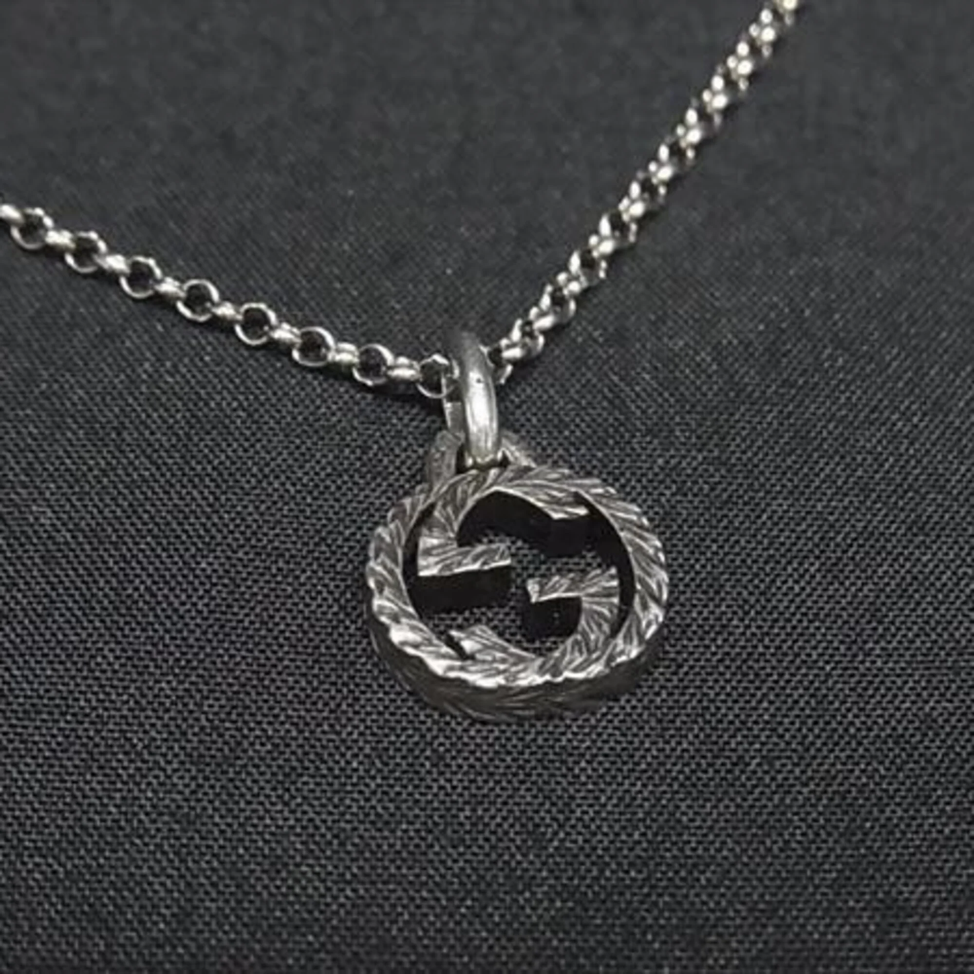 Interlocking G Pendant Necklace Sterling Silver - Image 2