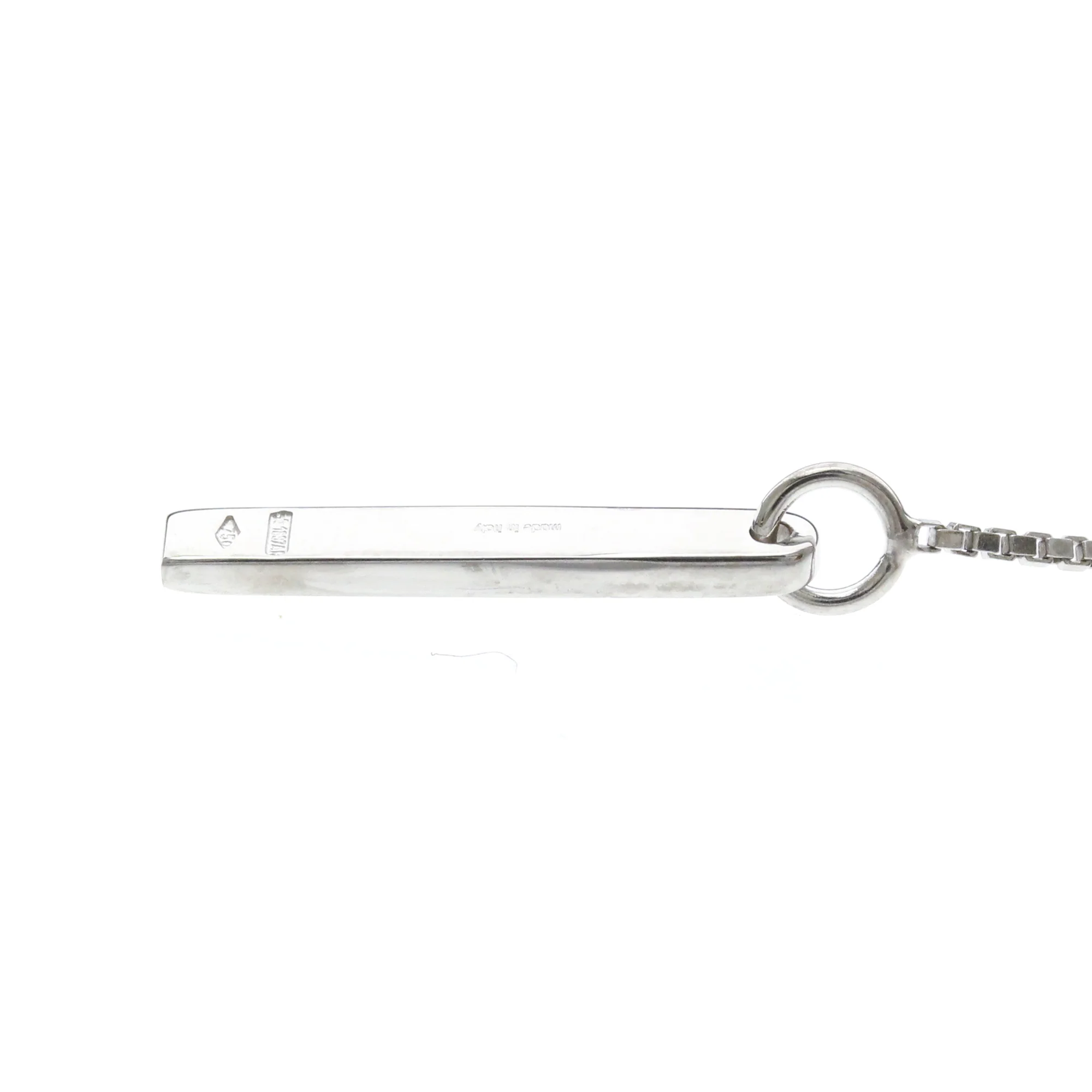 Lariat Pendant Necklace 18K White Gold - Image 3