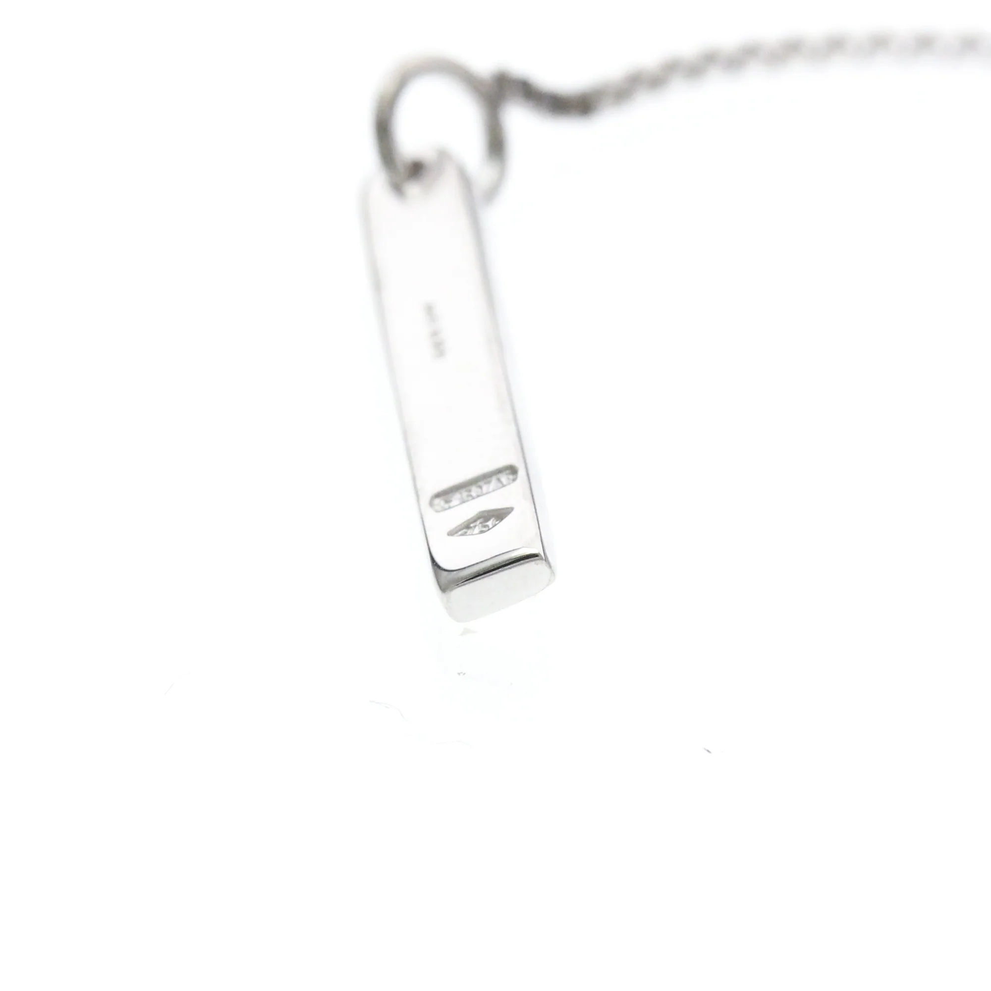 Lariat Pendant Necklace 18K White Gold - Image 4