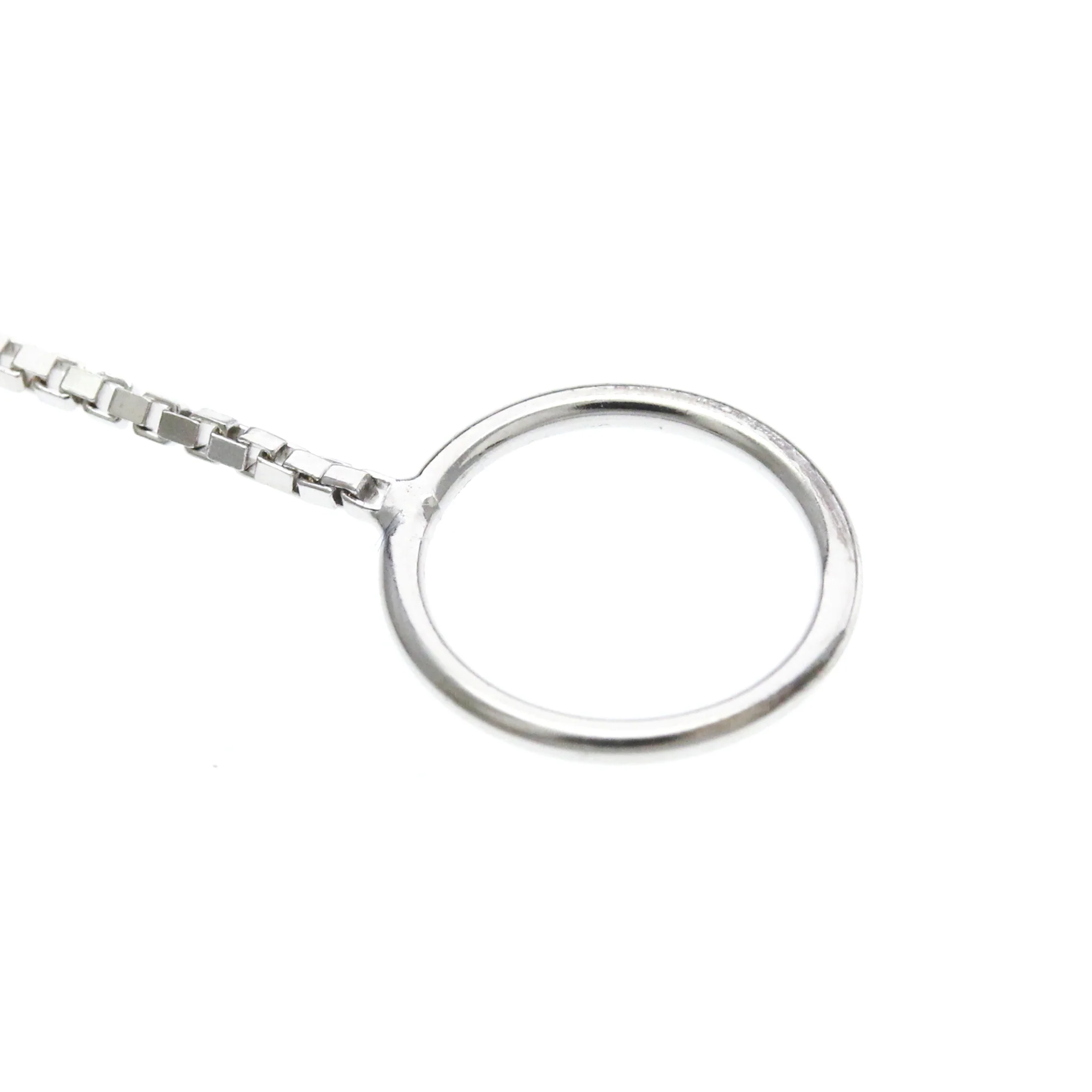 Lariat Pendant Necklace 18K White Gold - Image 9