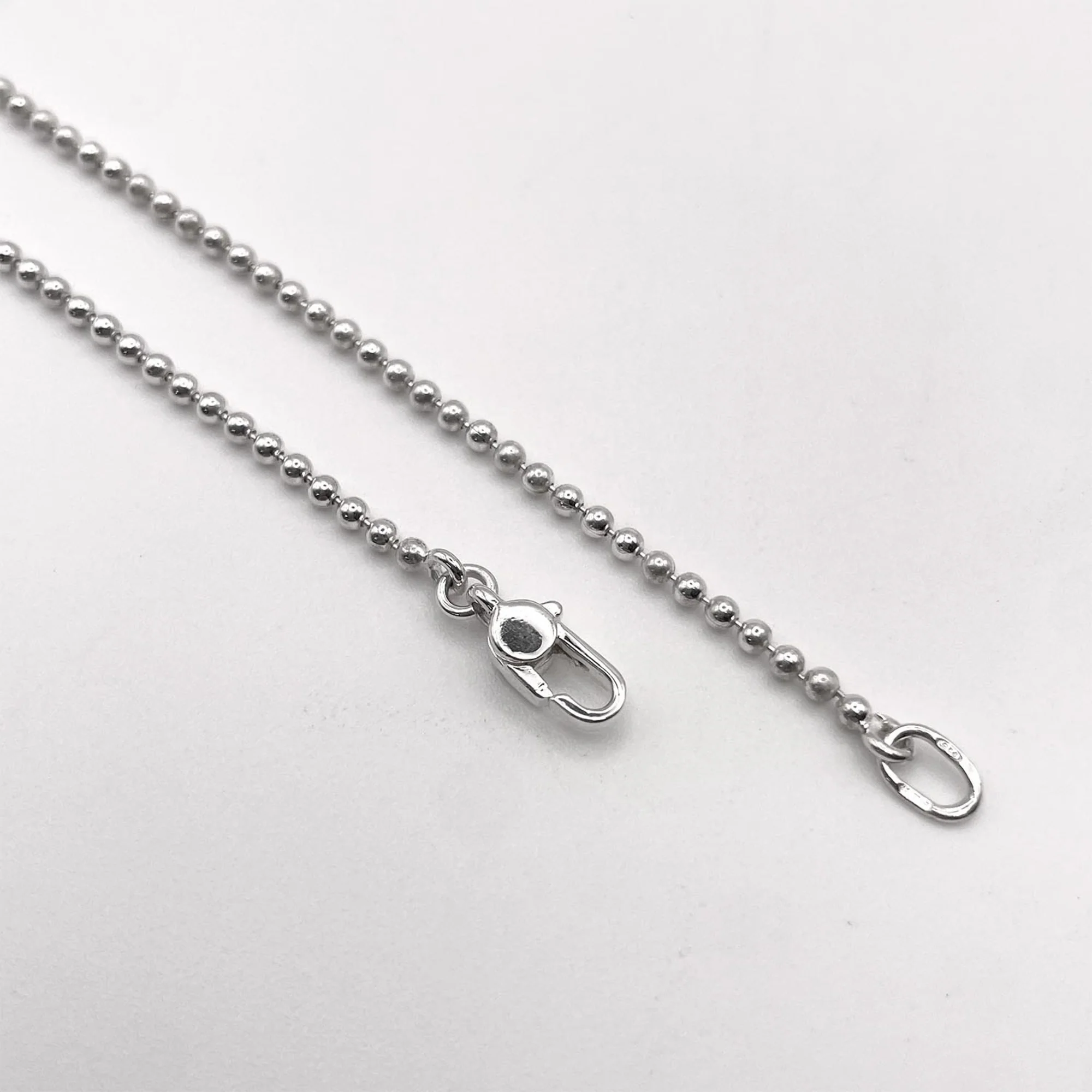 Oval Tag Plate Pendant Necklace Sterling Silver - Image 4