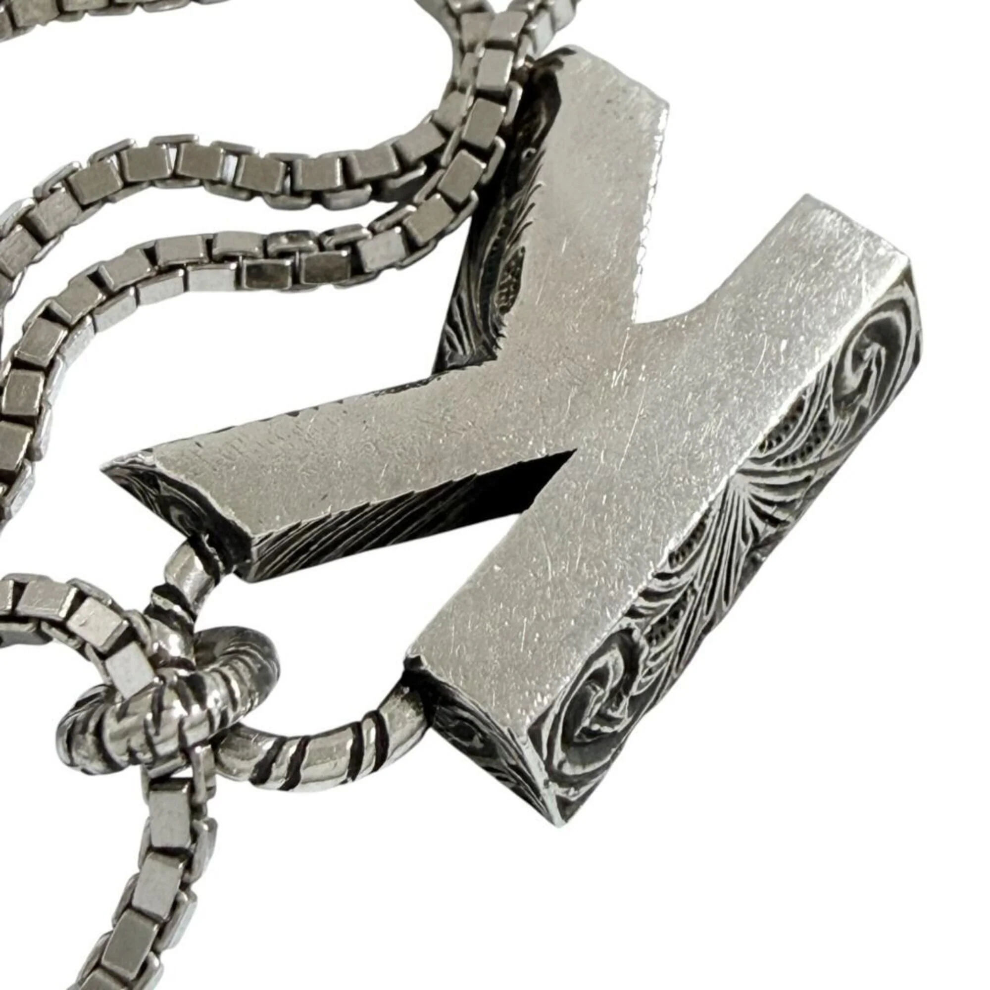 Pendant Necklace Sterling Silver Initial K - Image 3