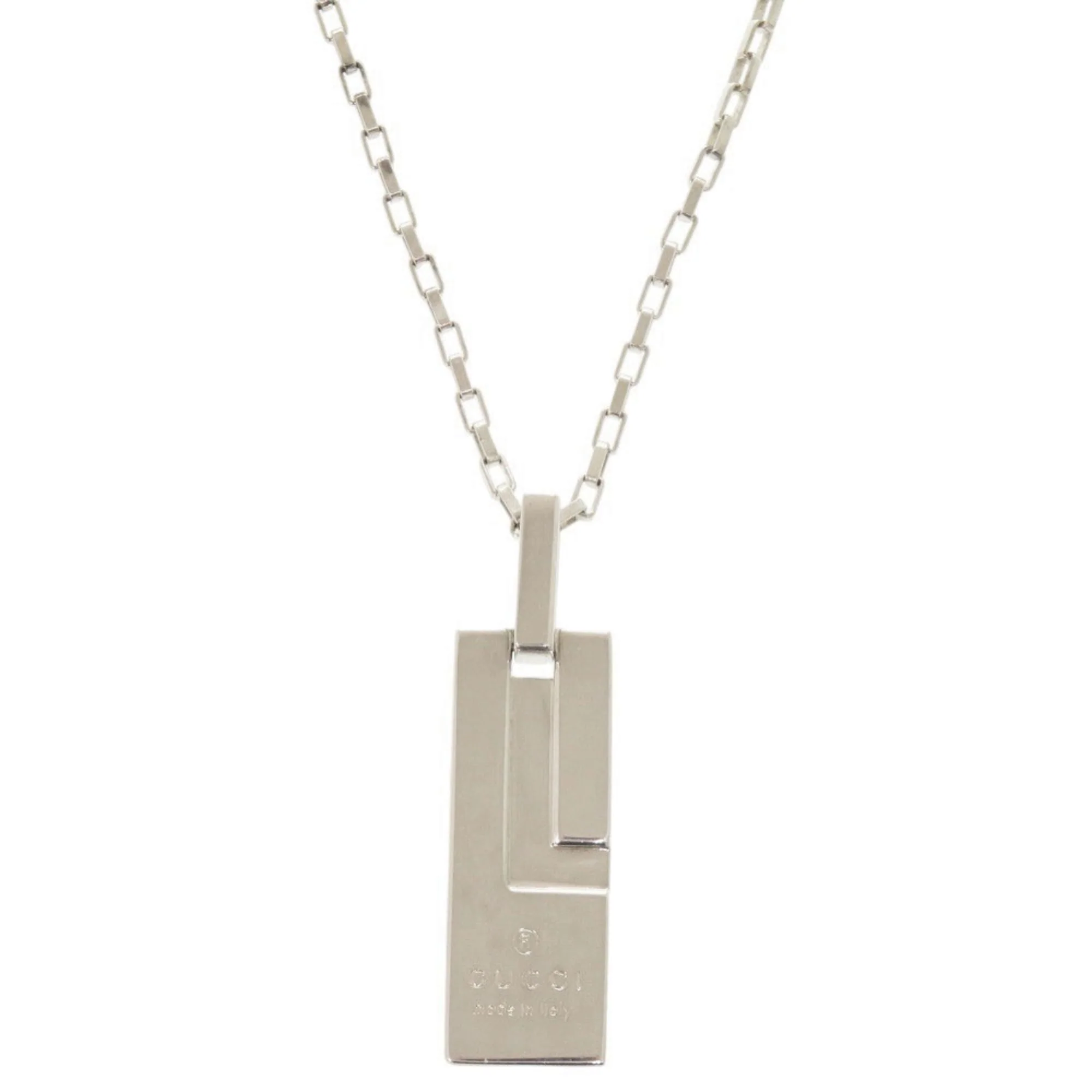 Plate Pendant Necklace Sterling Silver