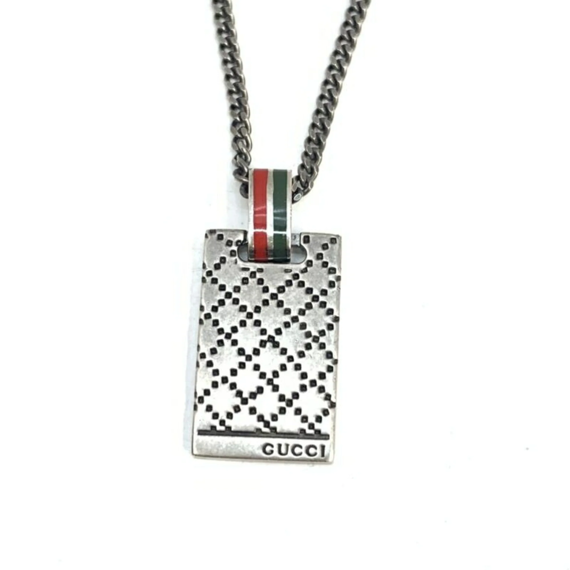 Sherry Line Pendant Necklace Sterling Silver with Diamante