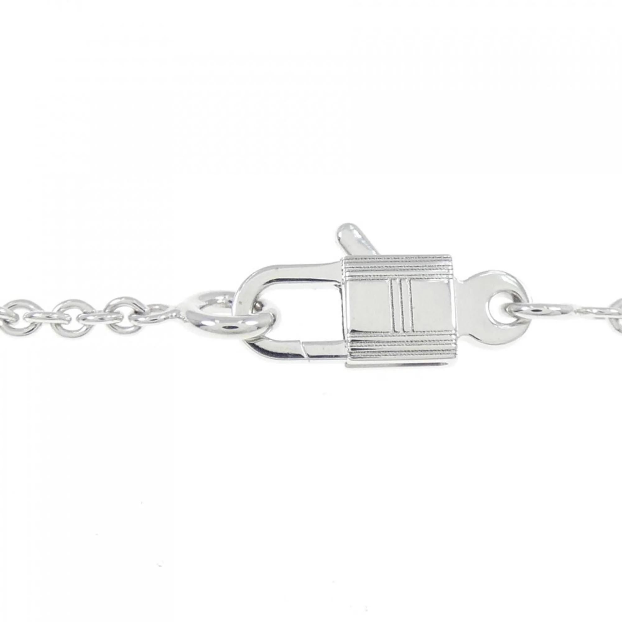 Amulet Padlock Pendant Necklace 18K White Gold - Image 5