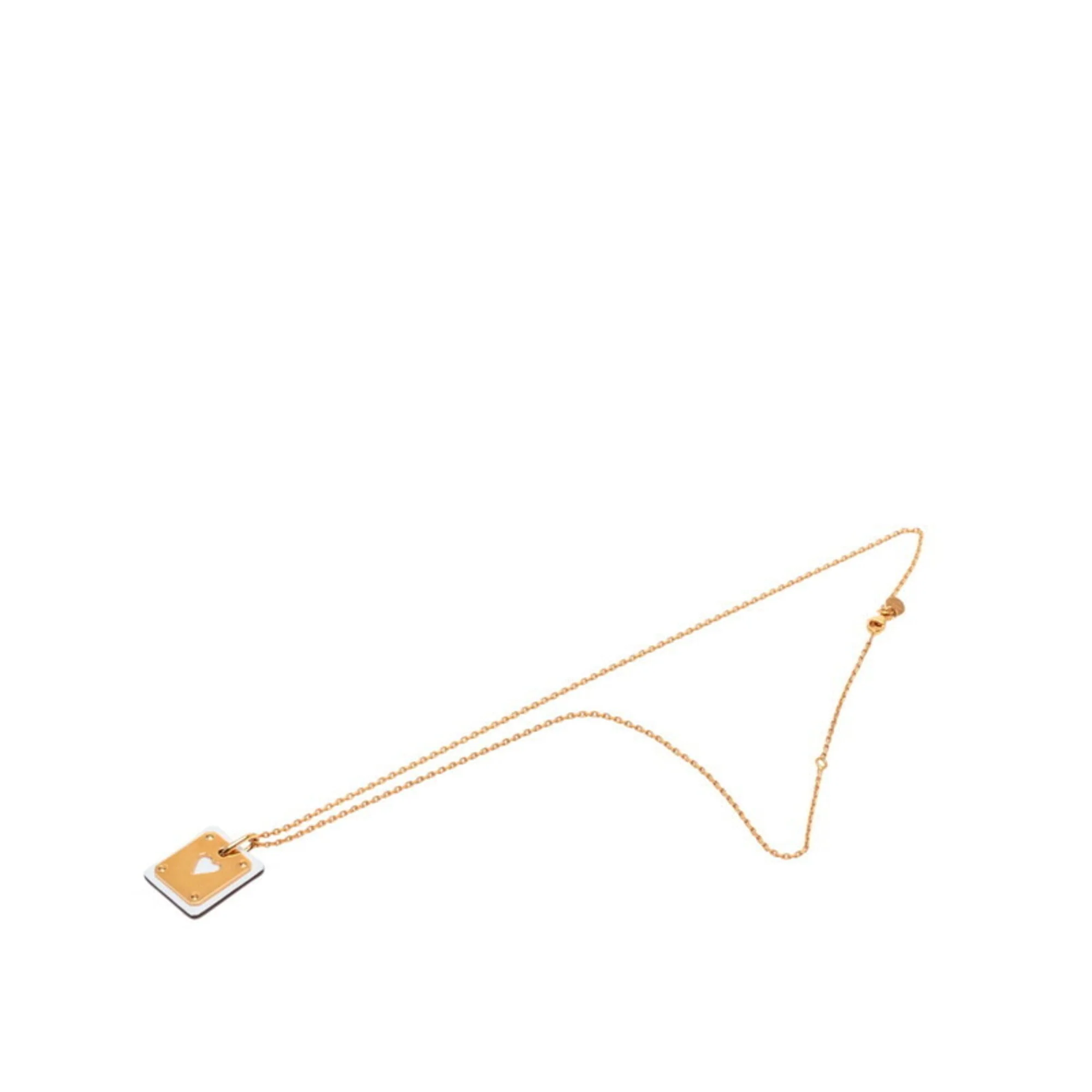 As de Coeur Pendant Necklace Gold and Veau Swift Leather Mini - Image 3