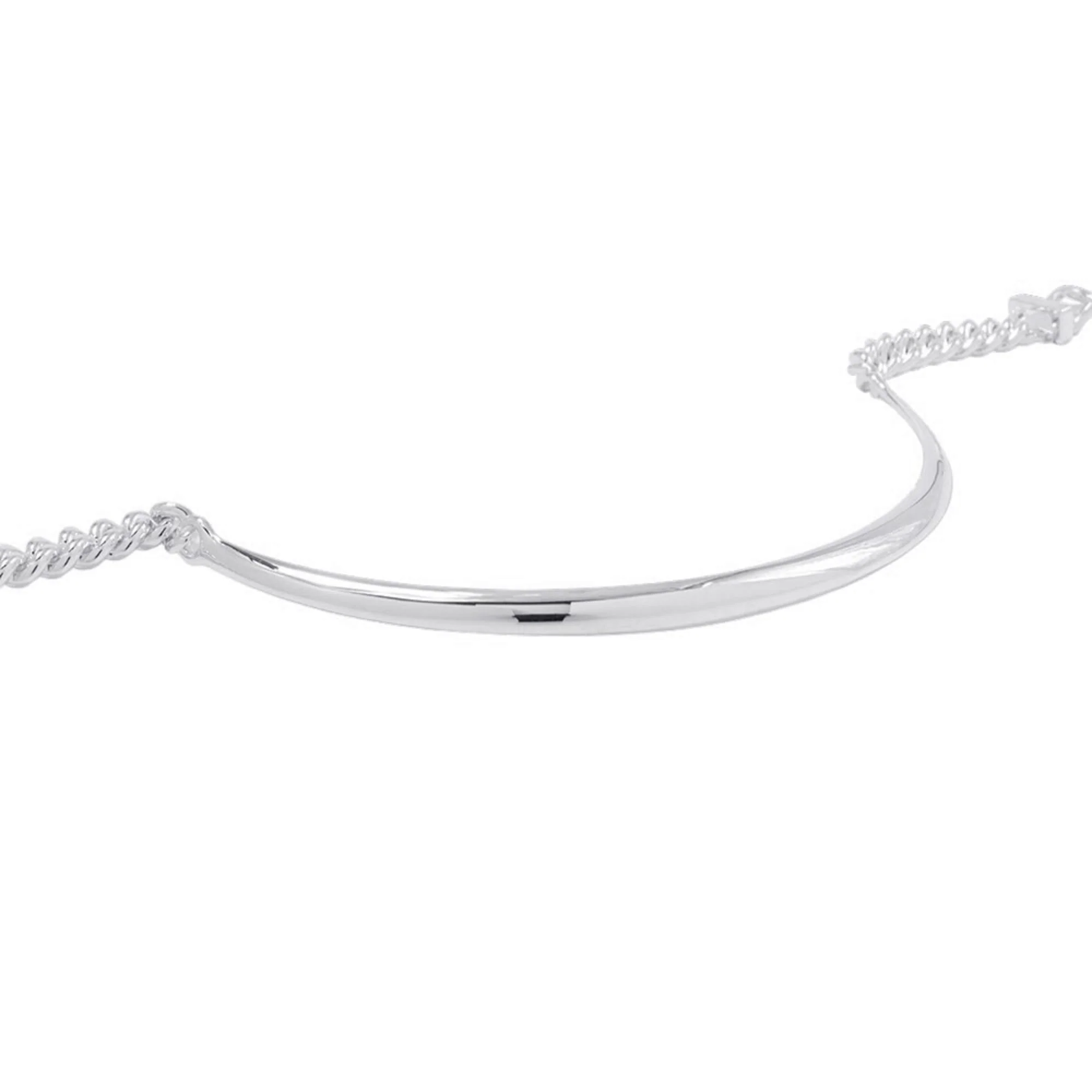 Boucle Cellier Inflexible Pendant Necklace Sterling Silver Mini - Image 2