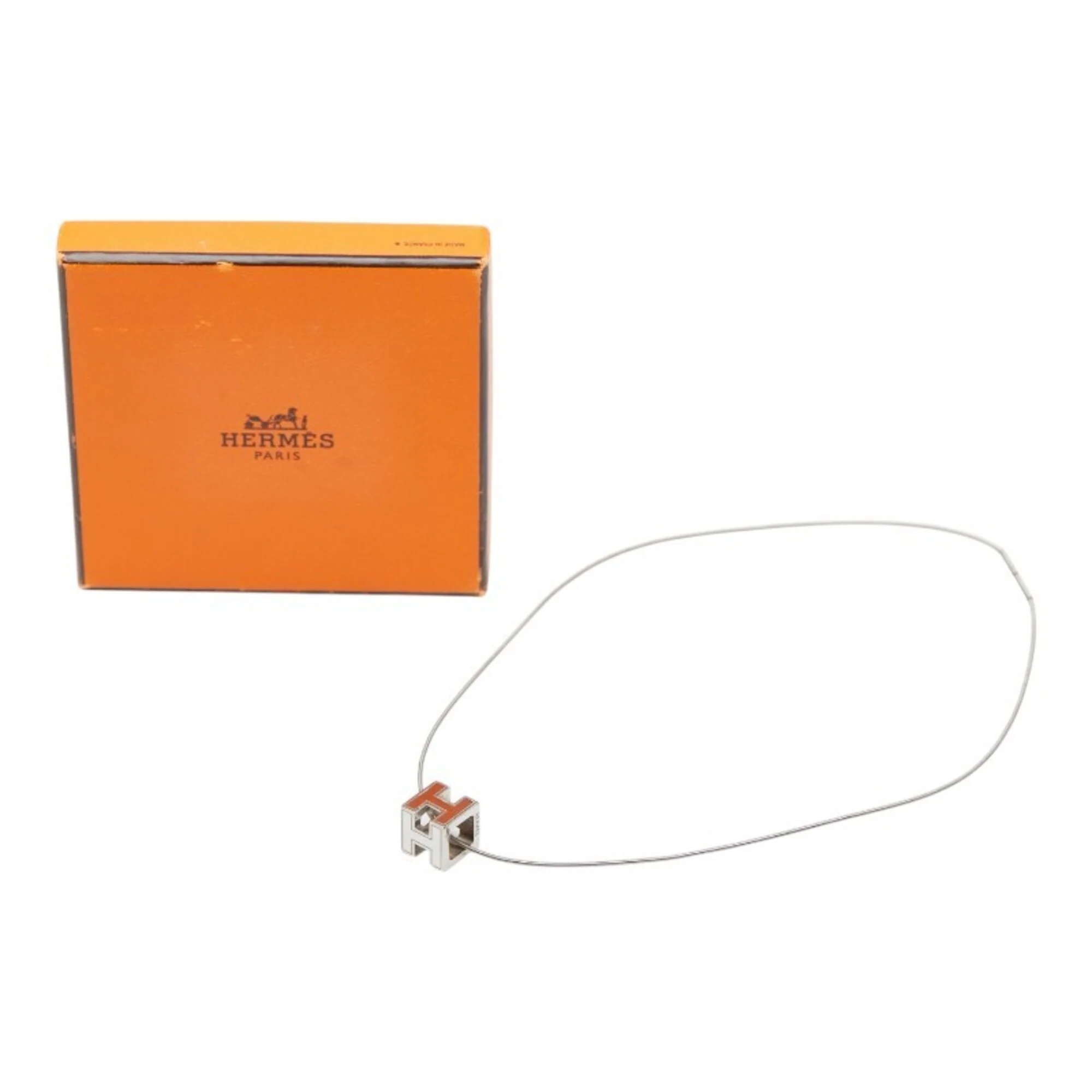 Cage D'H H-Cube Pendant Necklace Silver Metal - Image 7