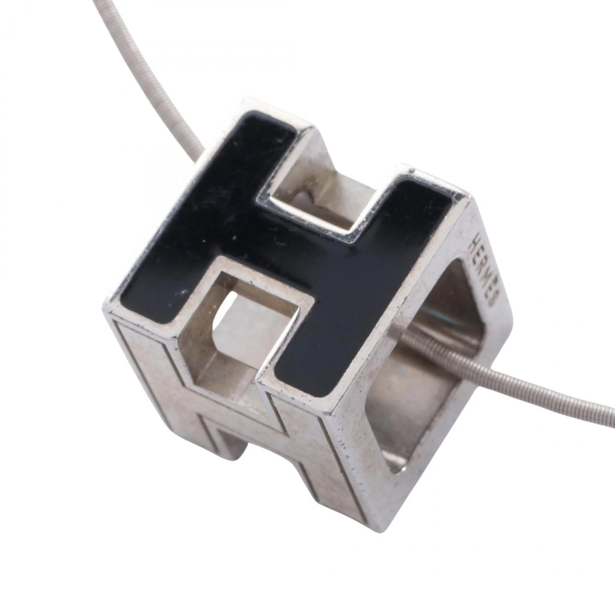 Cage D'H H-Cube Pendant Necklace Stainless Steel