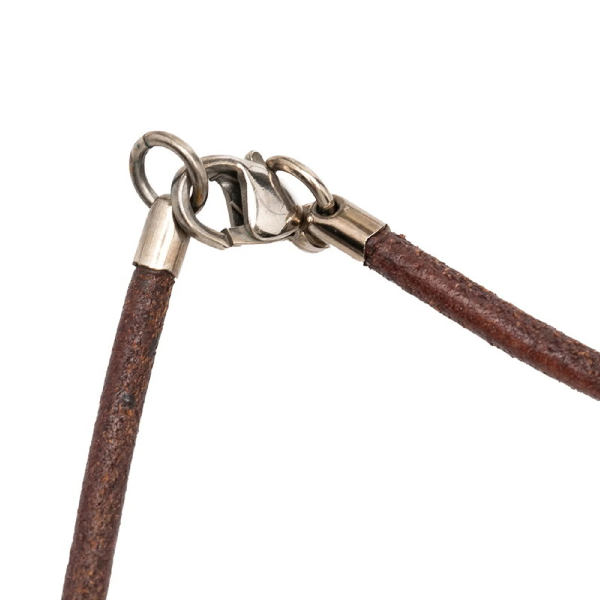 Cheval Horse Pendant Necklace Leather and Metal - Image 5
