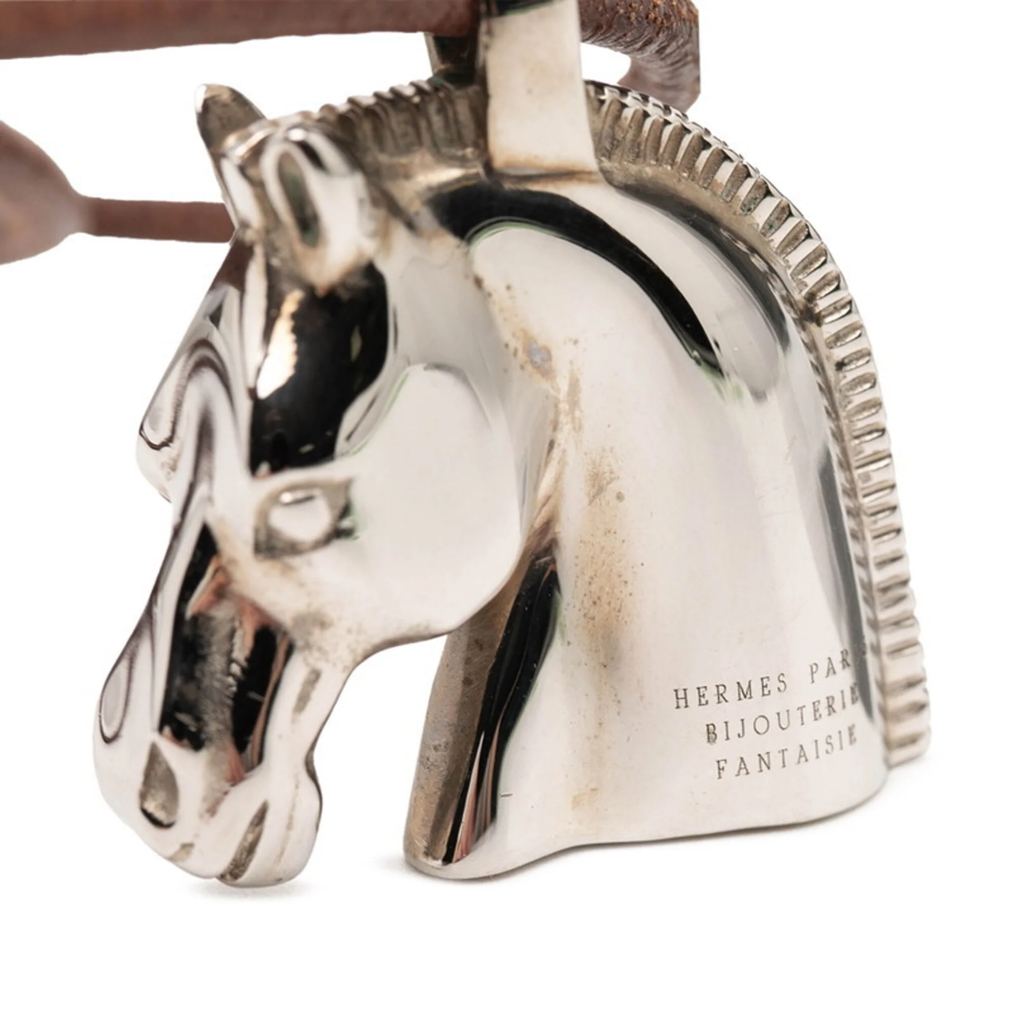 Cheval Horse Pendant Necklace Leather and Metal - Image 6