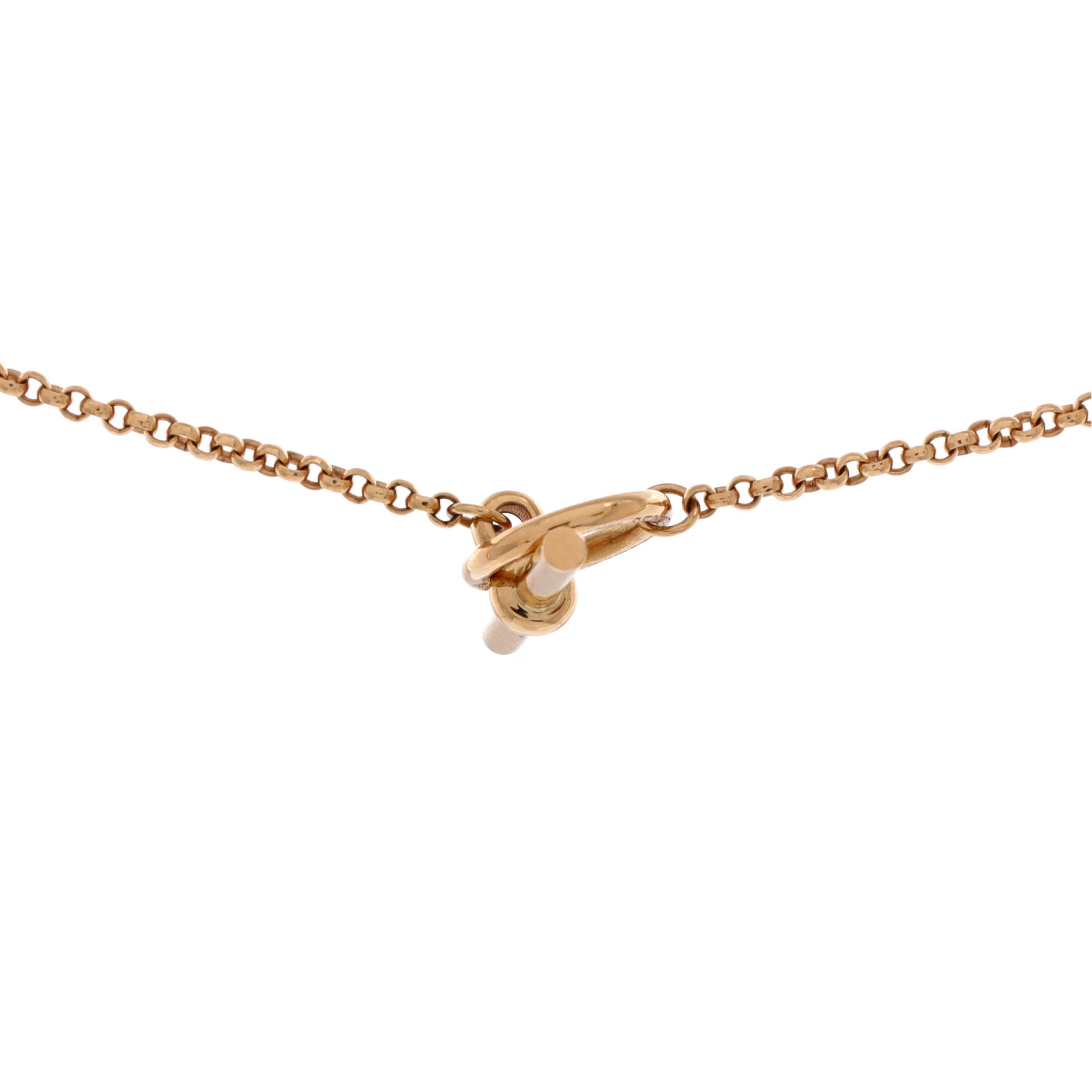 Clou d'H Double Pendant Necklace 18K Rose Gold with Diamonds - Image 4
