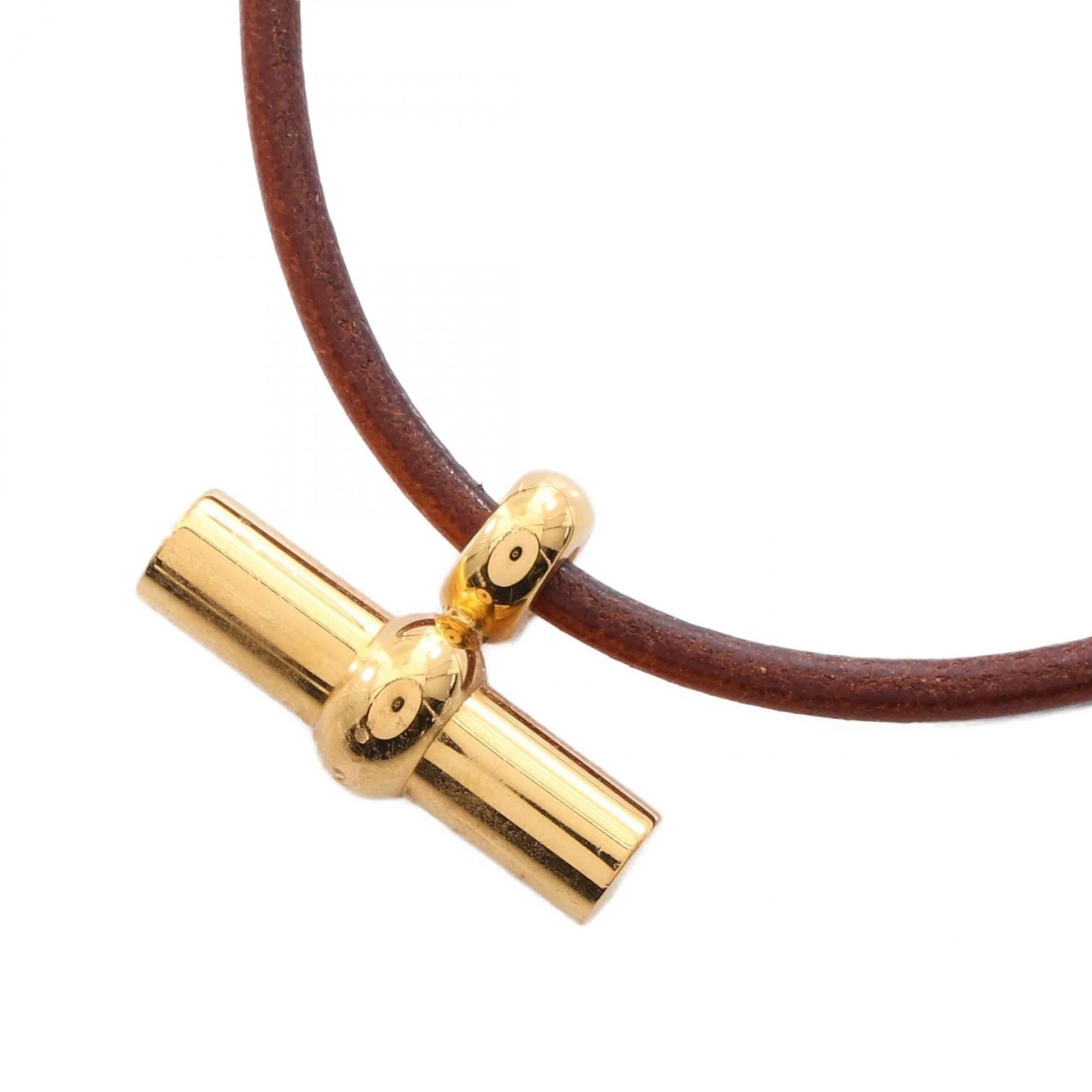 Glenan Choker Necklace Gold and Leather