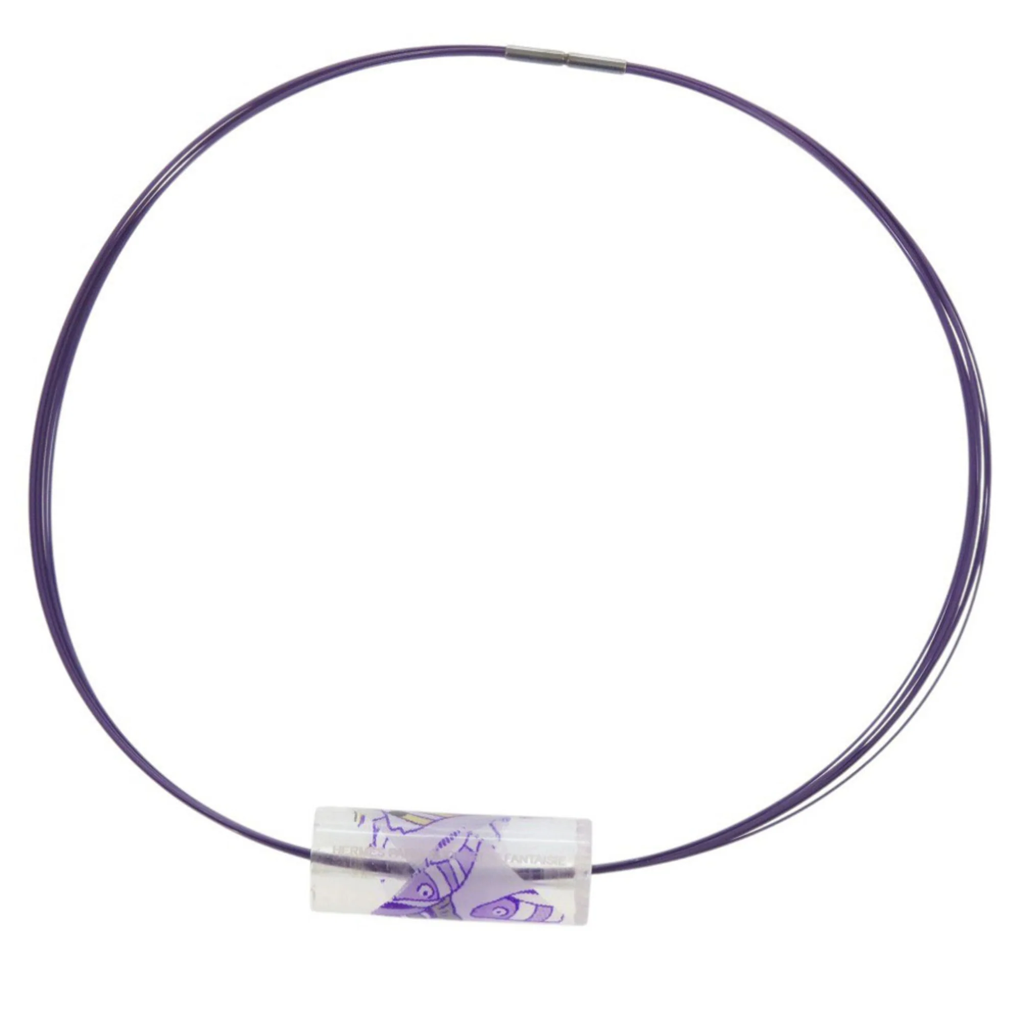 Lisine Necklace Plastic Clear and Purple - Image 2