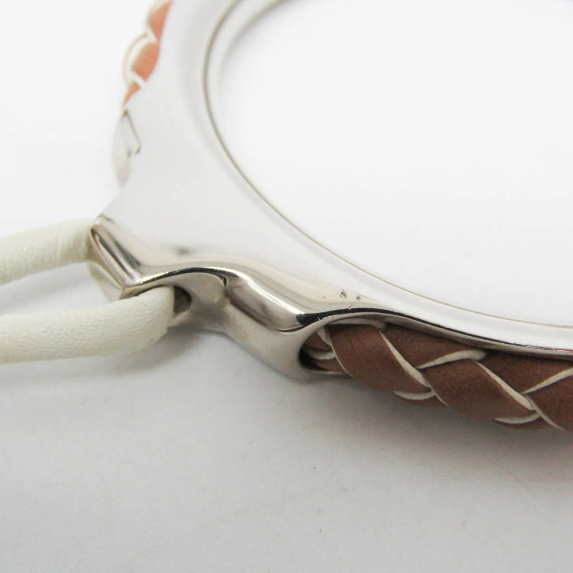 Loop Grand Kyoto Tresse Pendant Necklace Metal and Swift Leather - Image 5