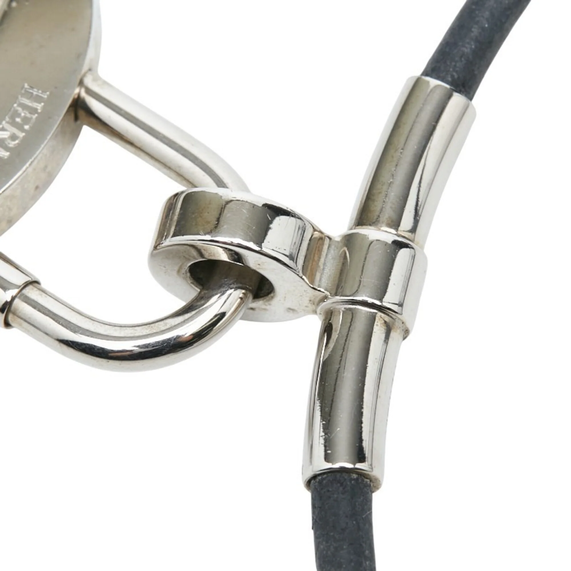 Mediterranean 2003 Limited Edition Pendant Necklace Leather and Metal Black and Silver - Image 5