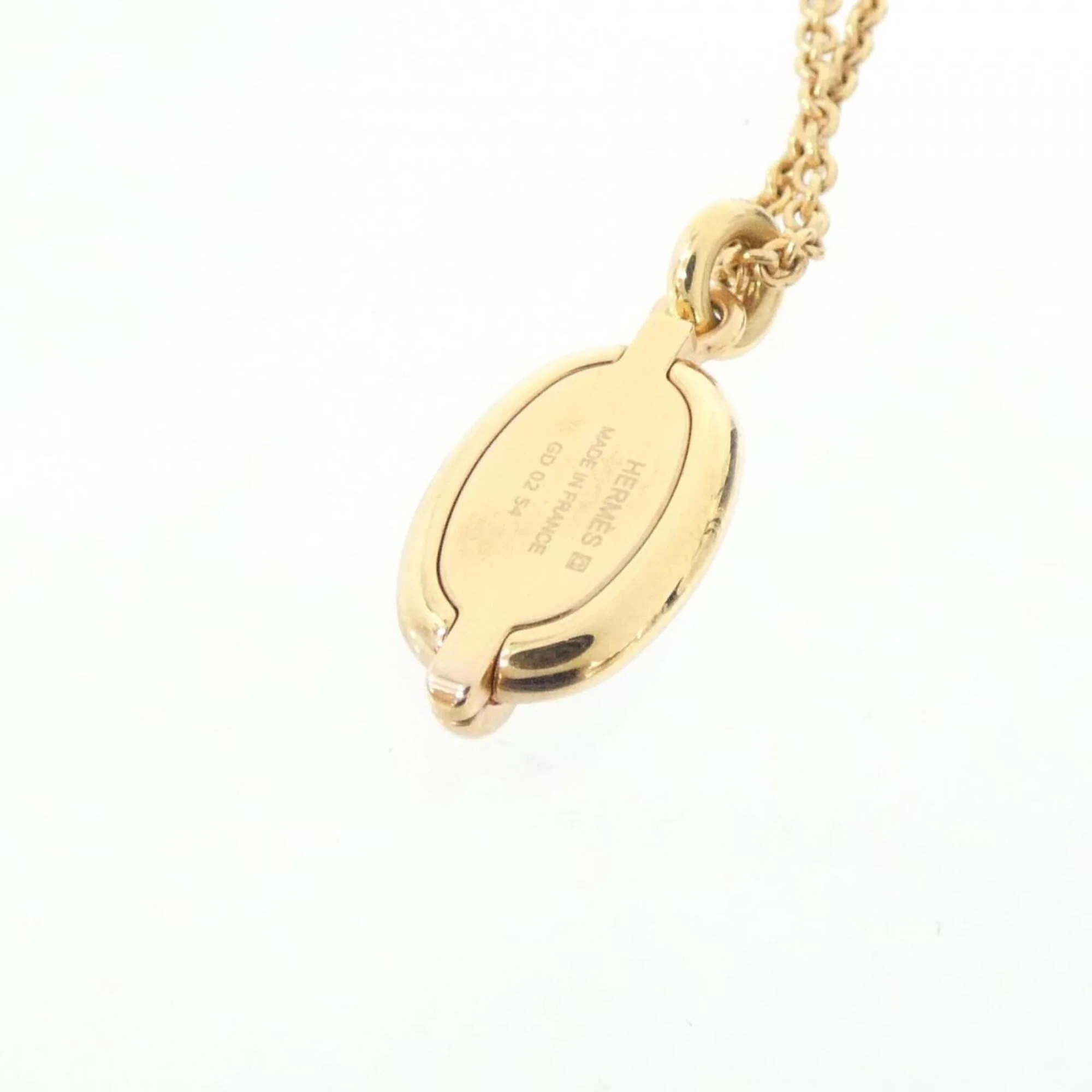 Mini Maillon Pendant Necklace Blue and Gold - Image 3