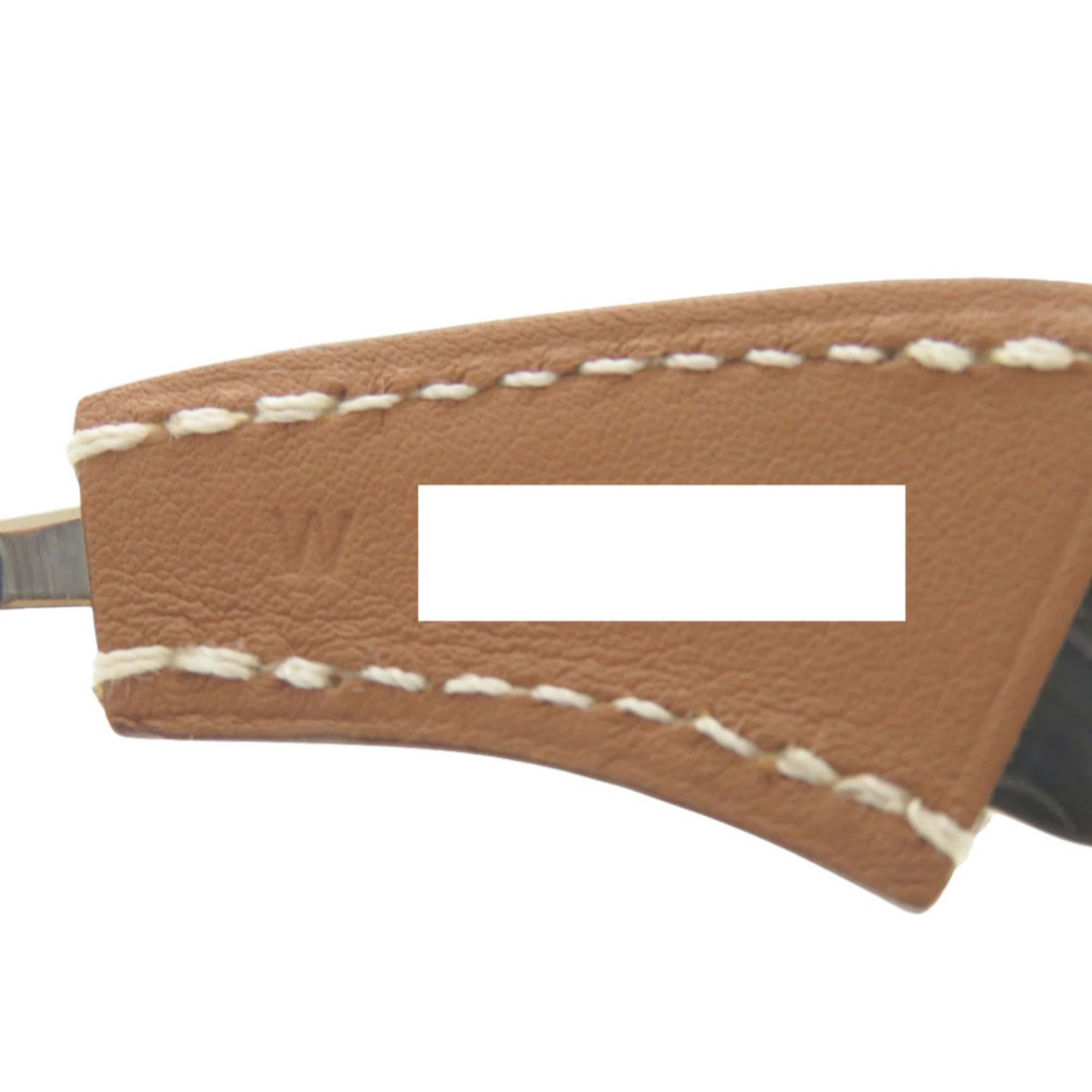 Pendant Necklace Barenia Leather and Metal Brown and Silver - Image 5
