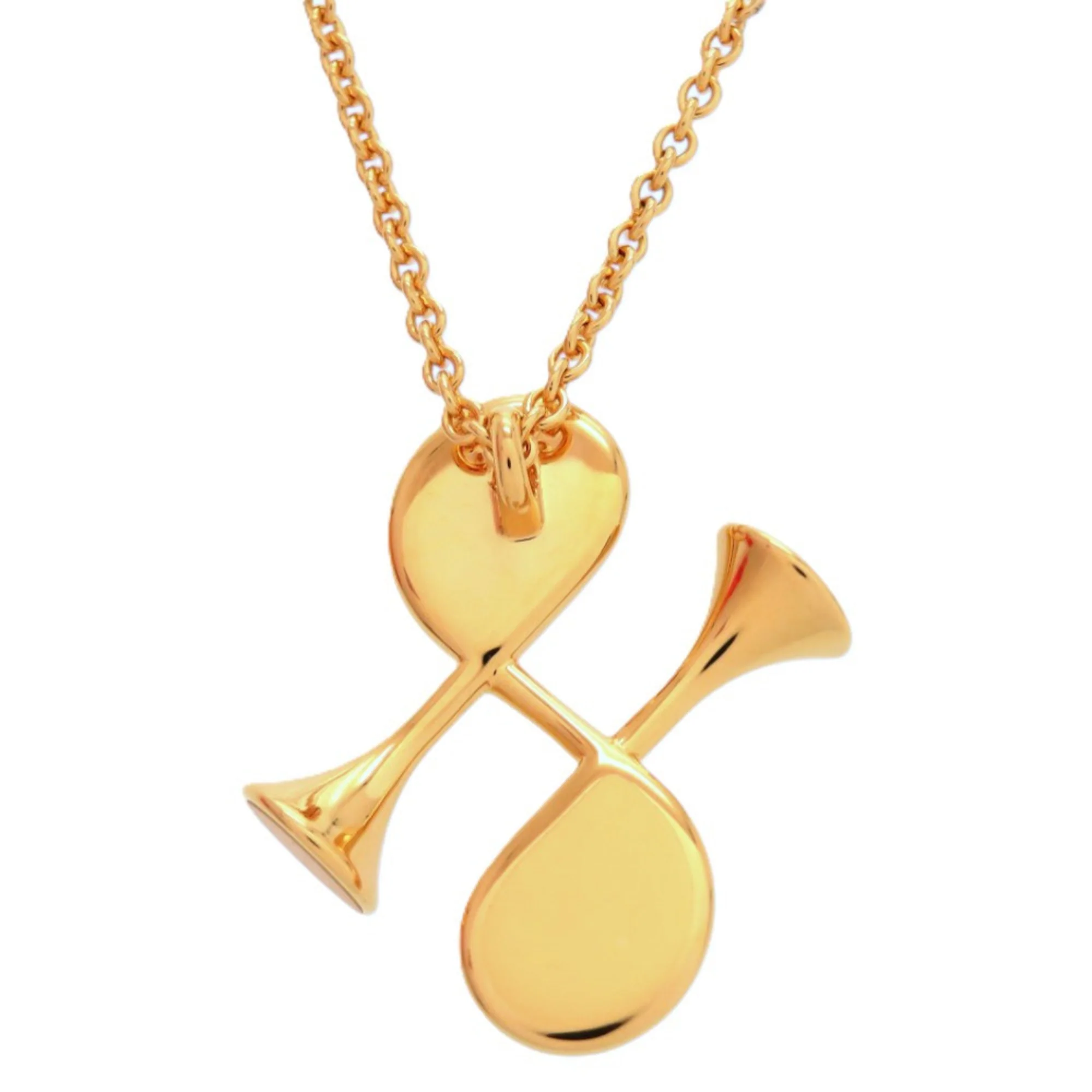 Pendant Necklace Swift Leather and Gold Mauve Pale - Image 3