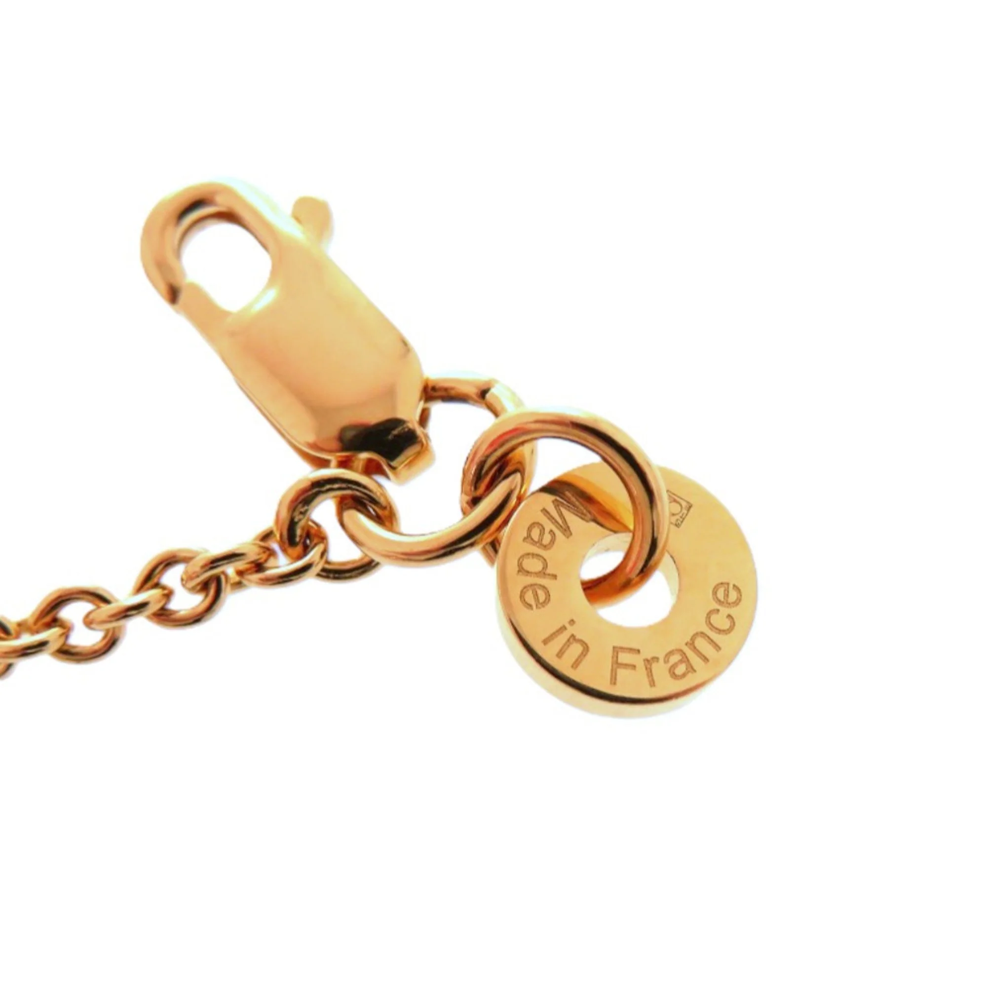 Pendant Necklace Swift Leather and Gold Mauve Pale - Image 7