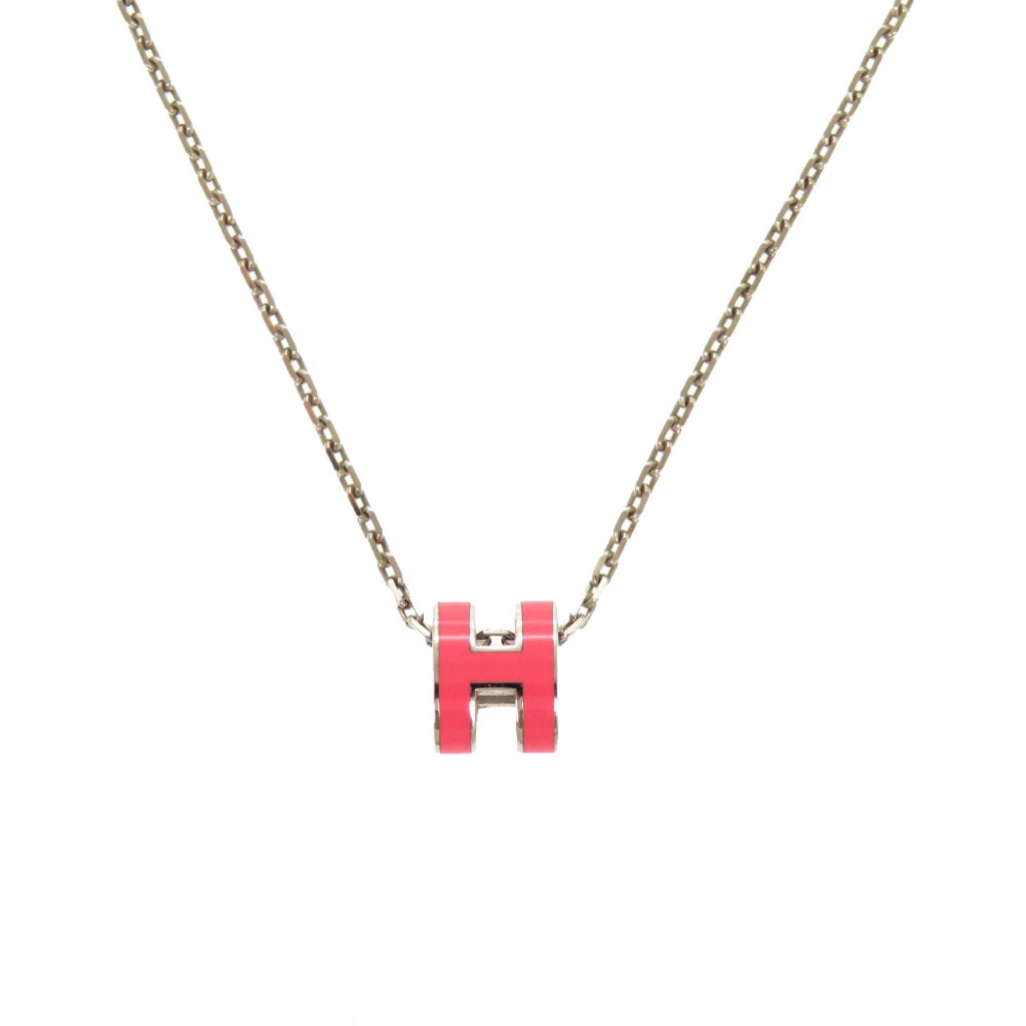 Pop H Pendant Necklace Silver-Tone Metal