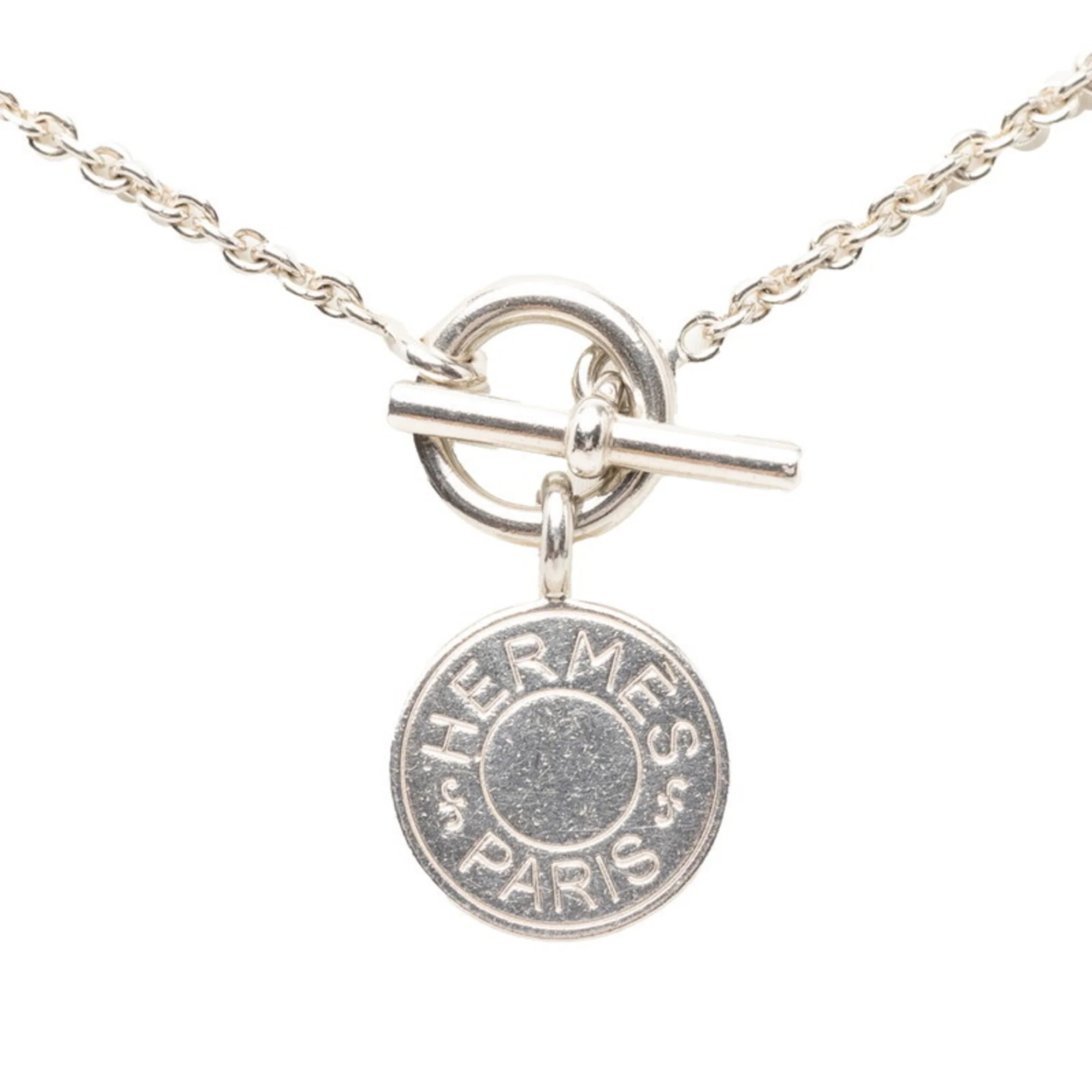 Sellier Chain Pendant Necklace Sterling Silver