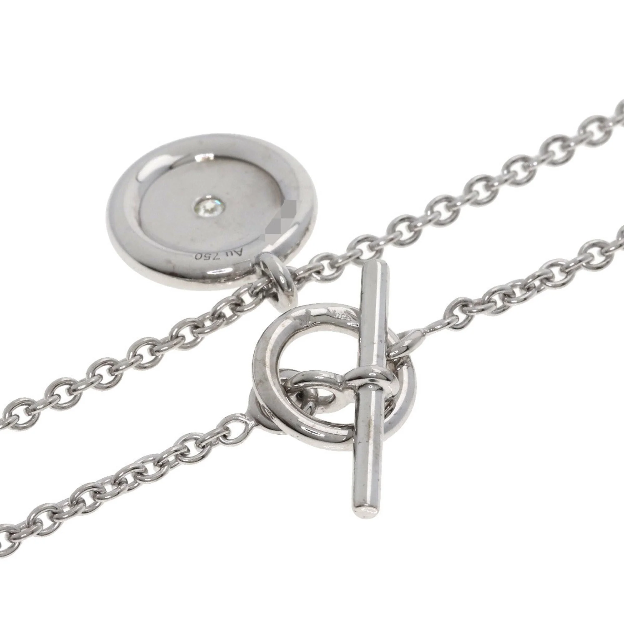 Sellier Pendant Necklace 18K White Gold with Diamond - Image 2