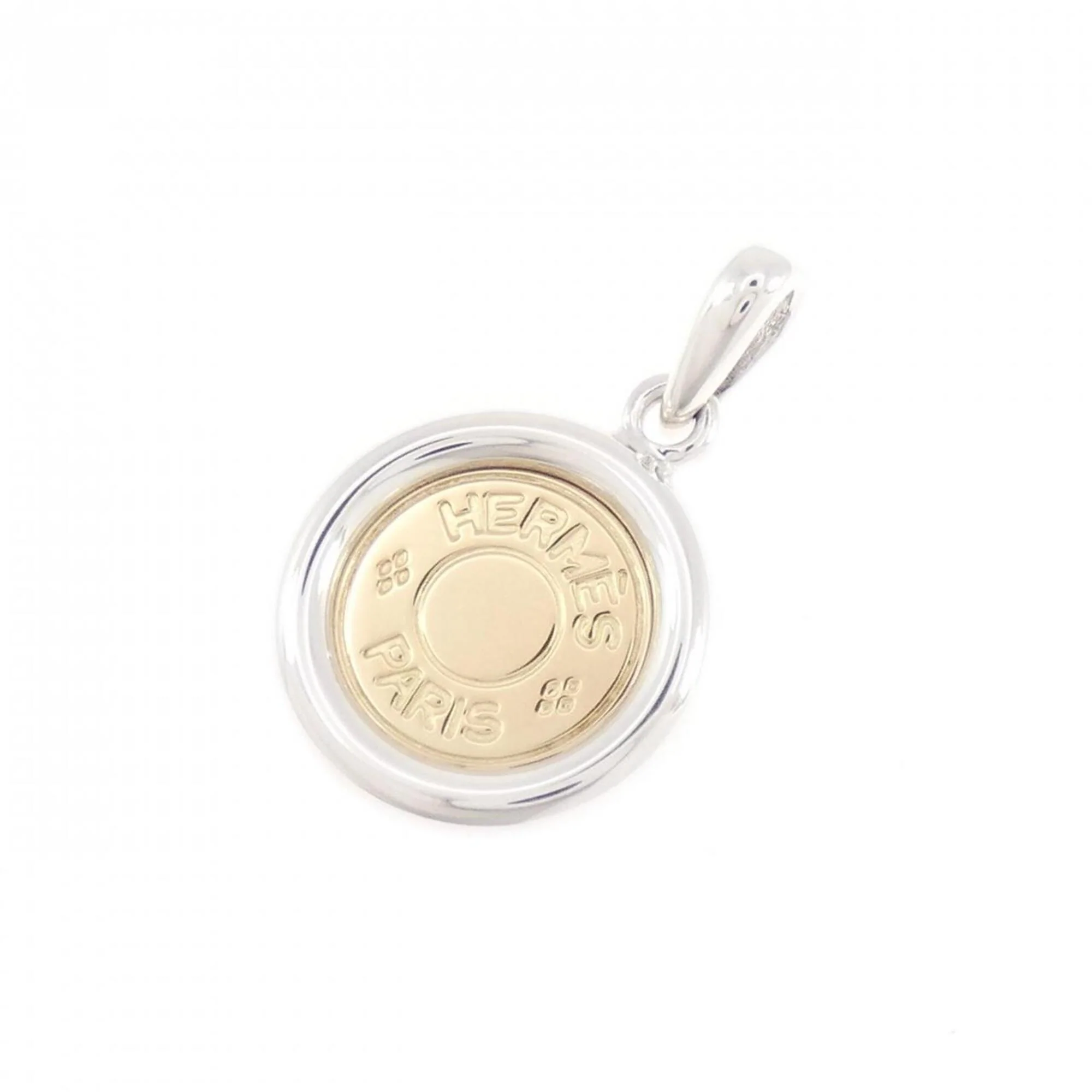 Sellier Pendant Necklace Sterling Silver and 18K Yellow Gold