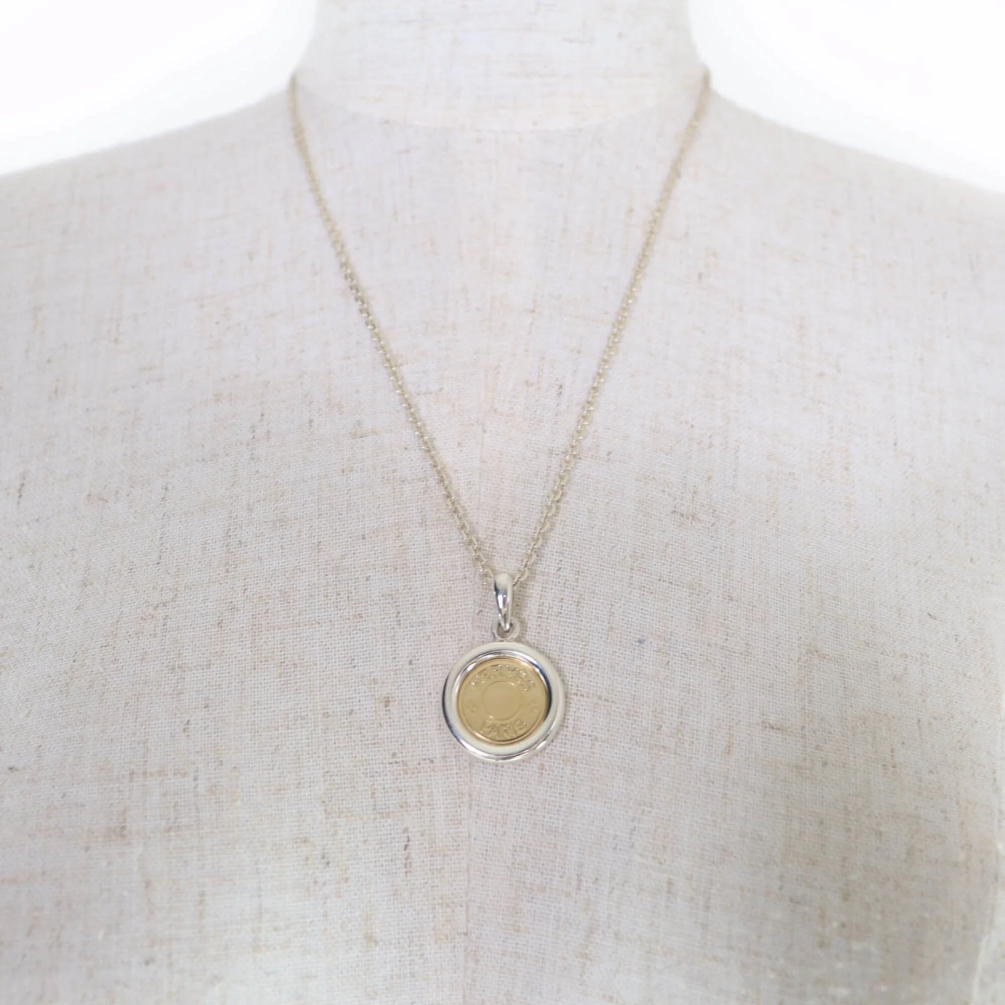 Sellier Pendant Necklace Sterling Silver and 18K Yellow Gold - Image 3