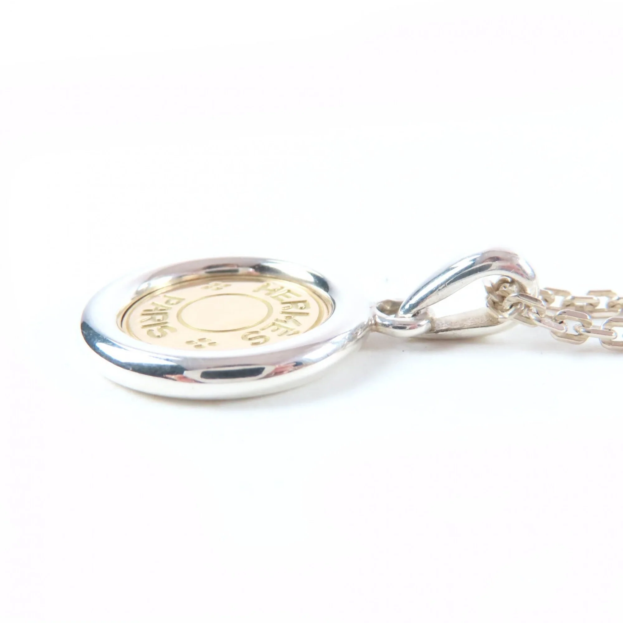 Sellier Pendant Necklace Sterling Silver and 18K Yellow Gold - Image 4