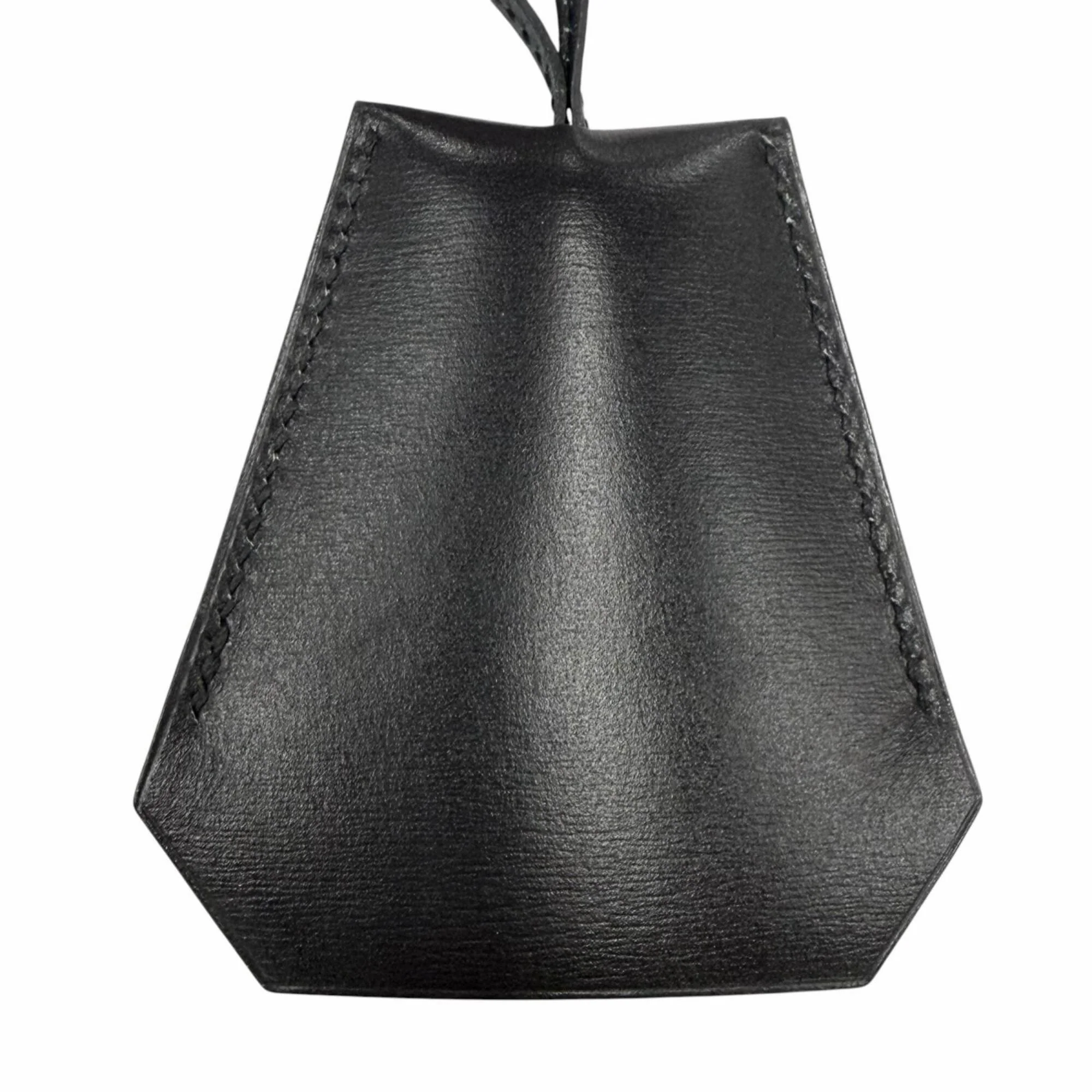 Vintage Clochette Pendant Necklace Leather Black - Image 3
