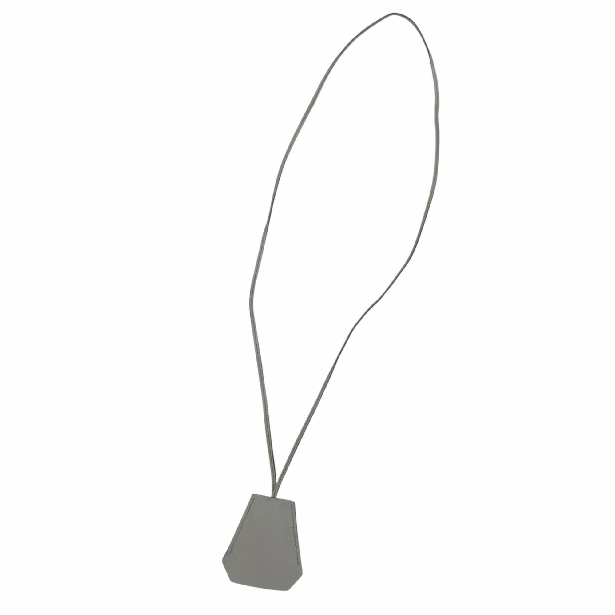 Vintage Pendant Necklace Leather Light Blue - Image 3