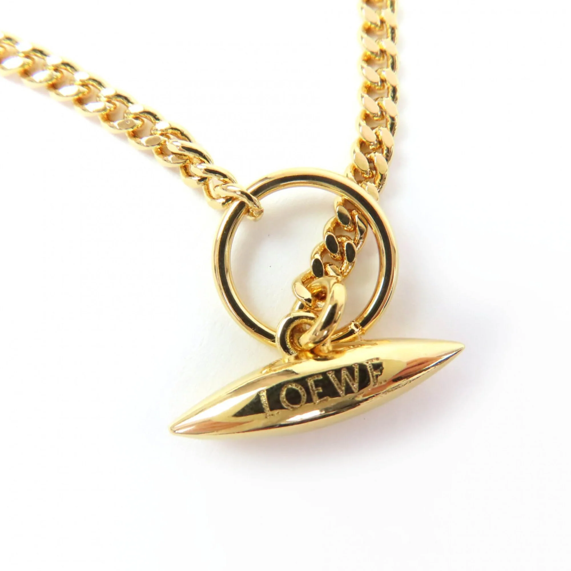 Anagram Cube Chain Pendant Necklace Gold - Image 6