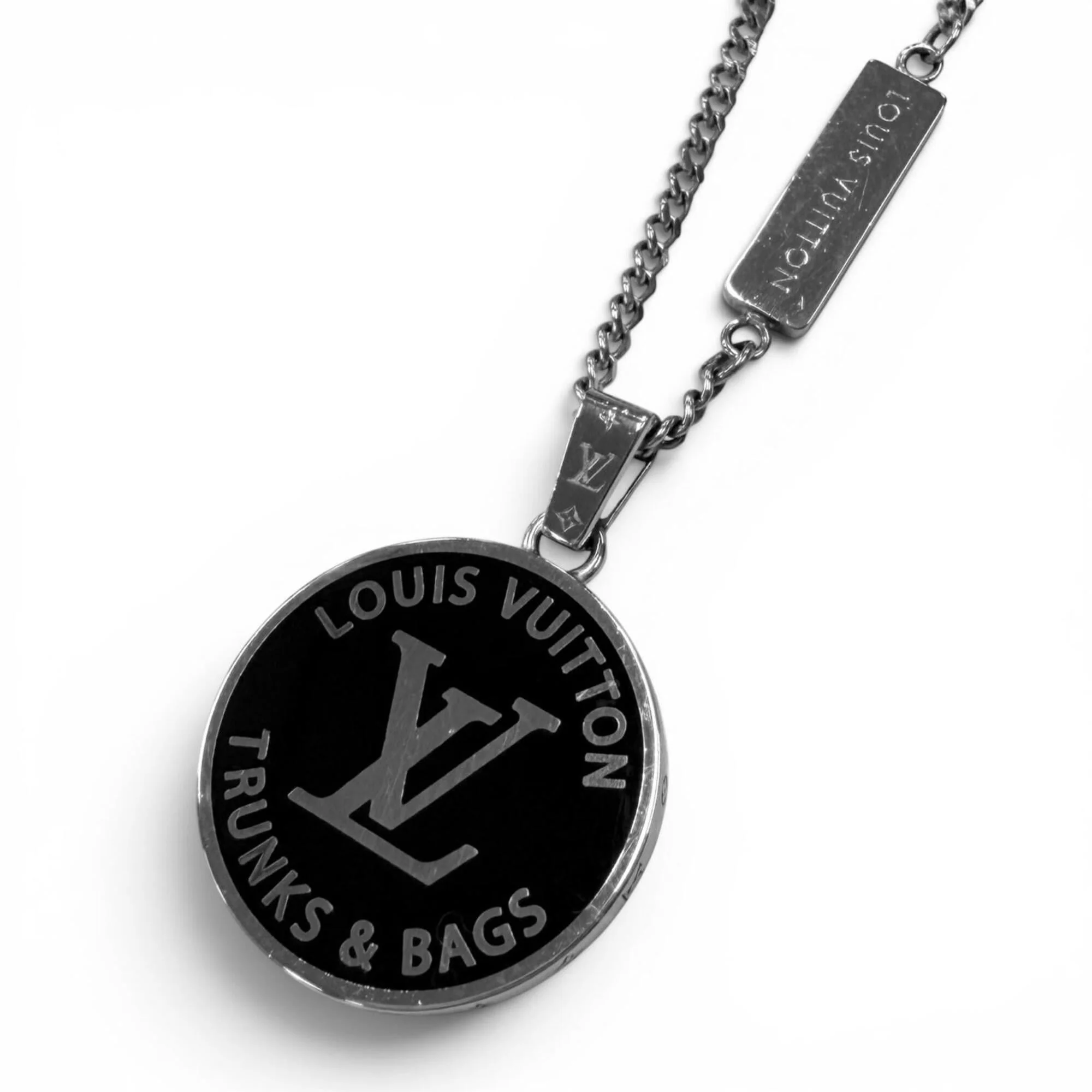 Award Pendant Necklace Black and Silver