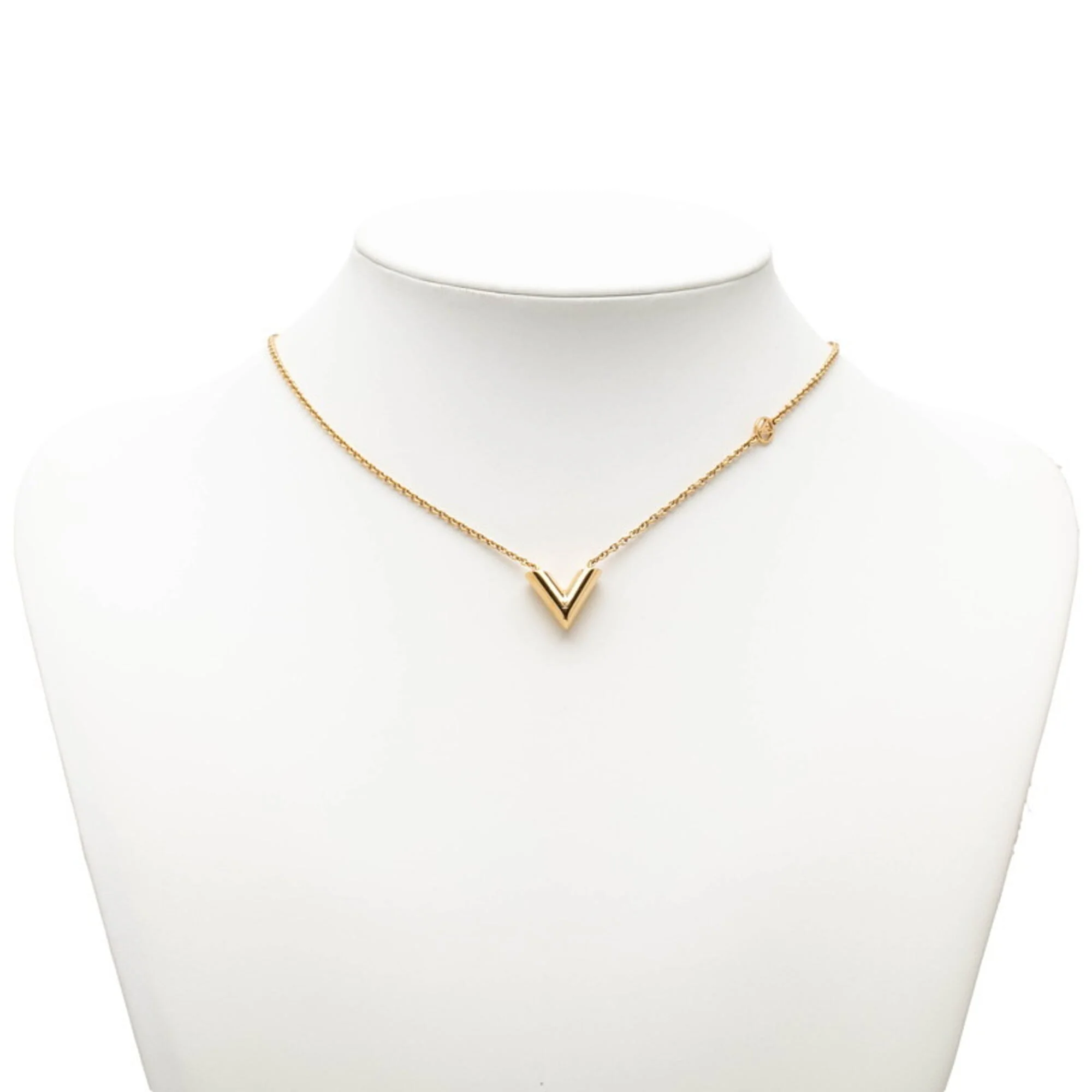 Essential V Chain Pendant Necklace Gold - Image 7
