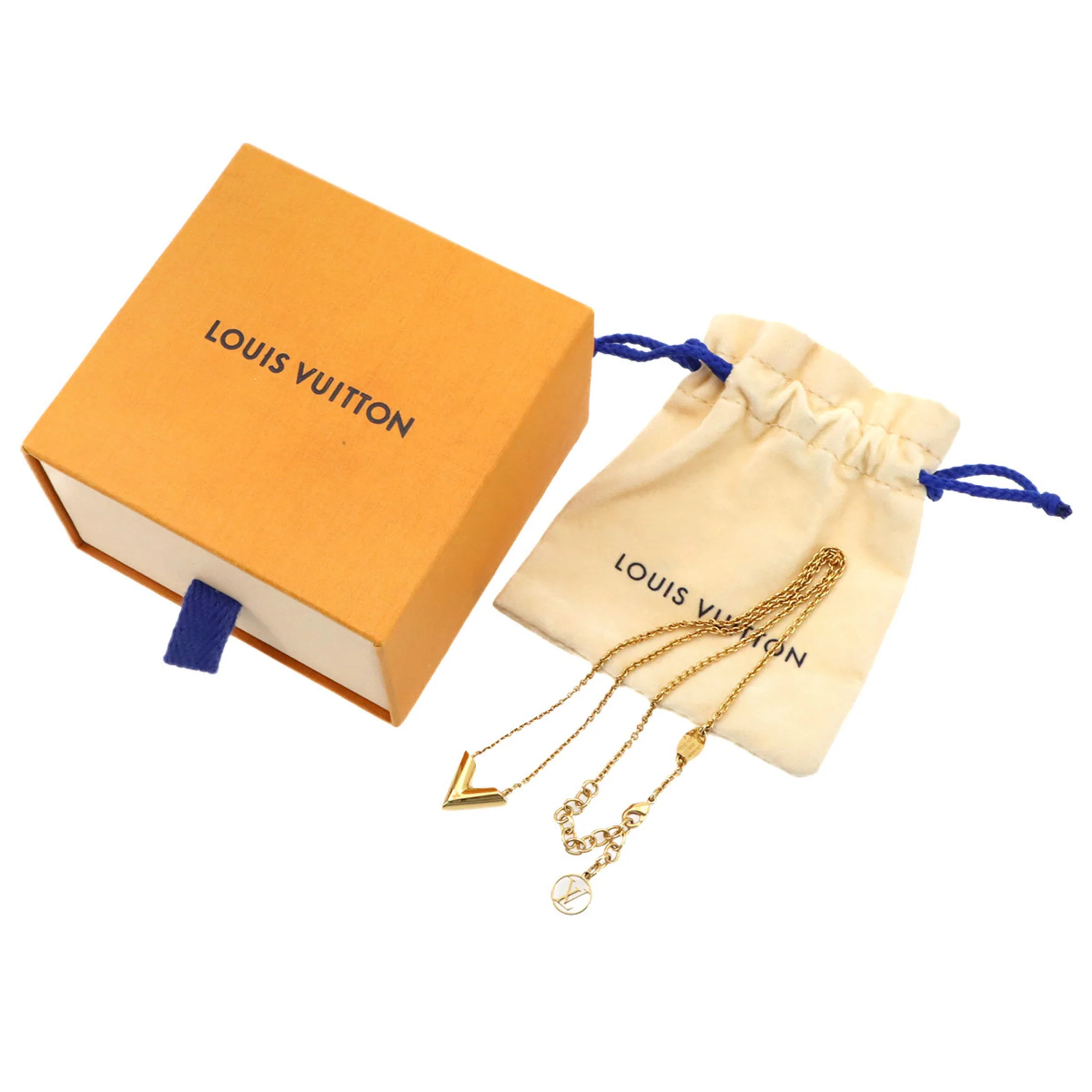 Essential V Pendant Necklace Gold