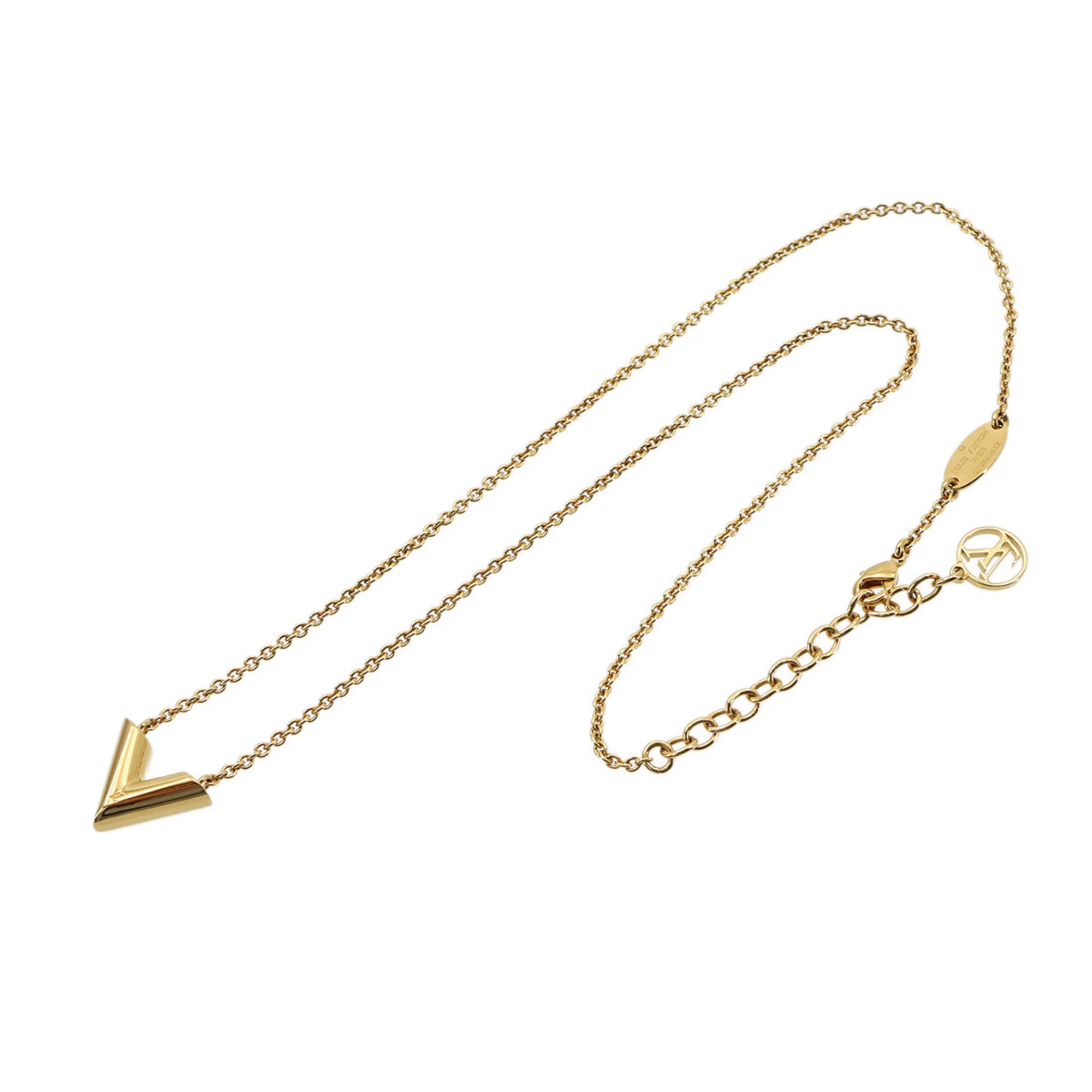 Essential V Pendant Necklace Gold - Image 2