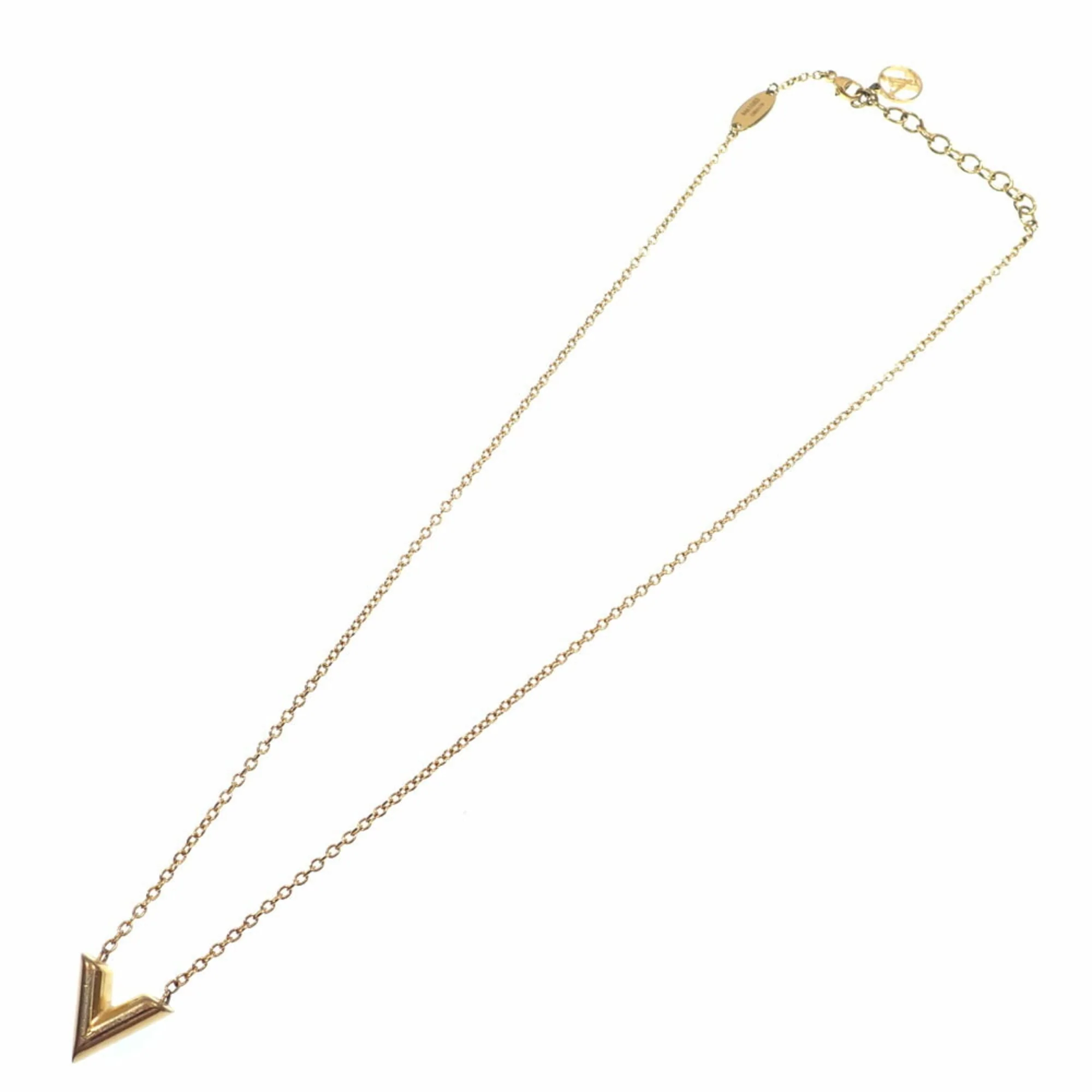Essential V Pendant Necklace Gold - Image 8