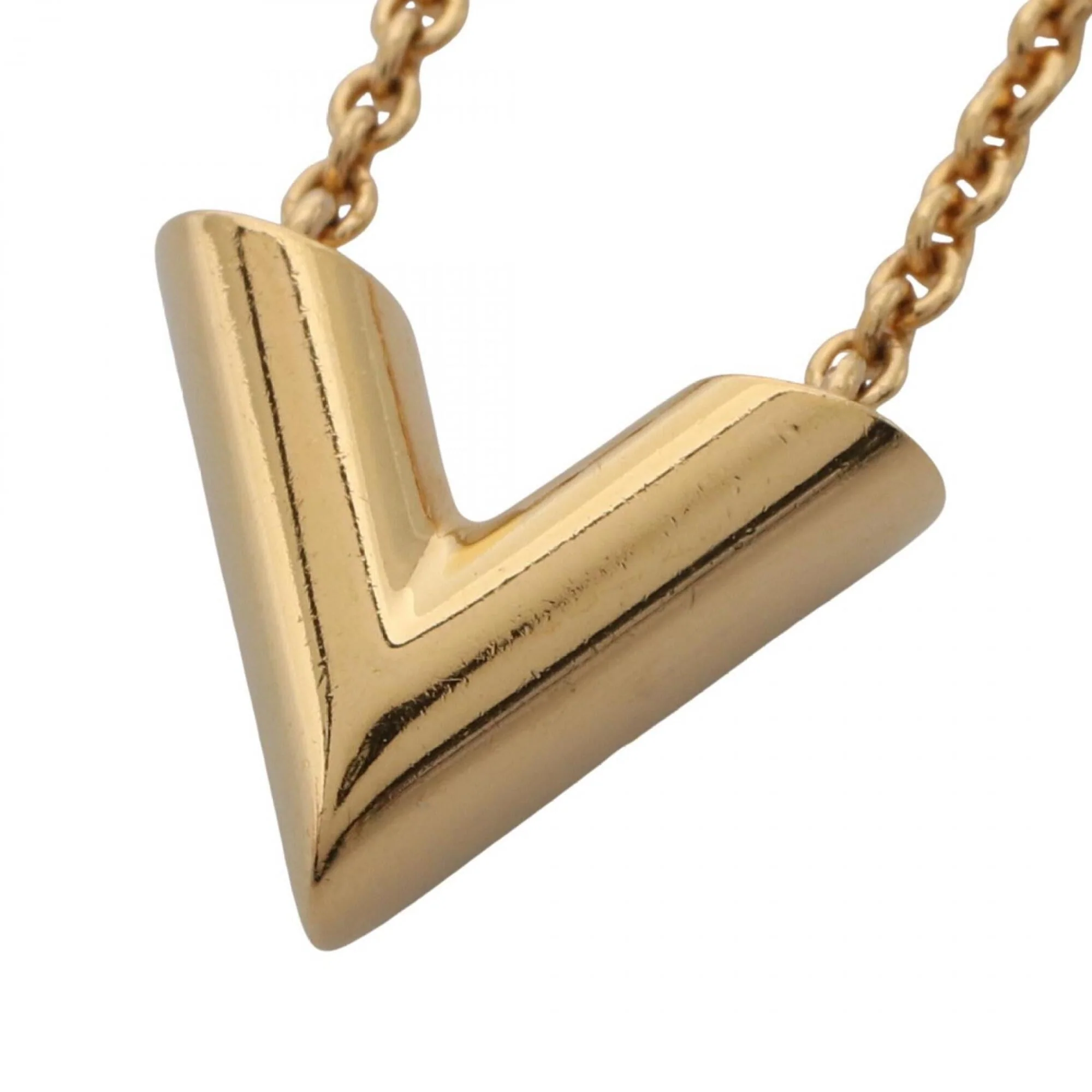 Essential V Pendant Necklace Gold Plated - Image 2