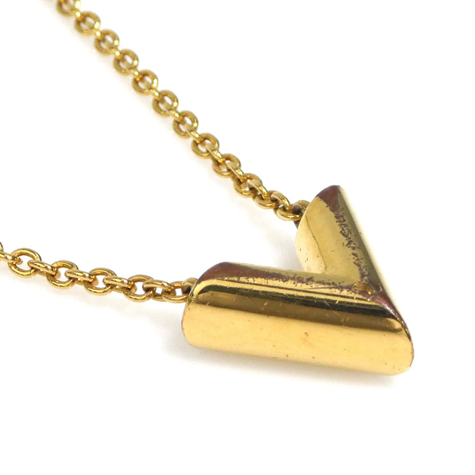Essential V Pendant Necklace Metal Gold - Image 2