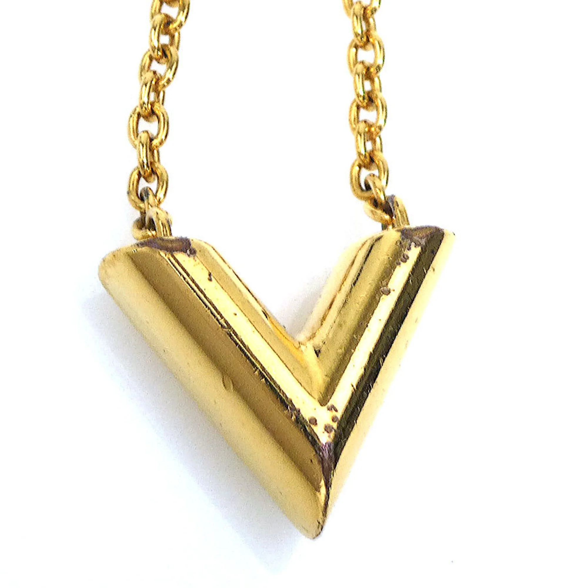 Essential V Pendant Necklace Metal Gold - Image 4