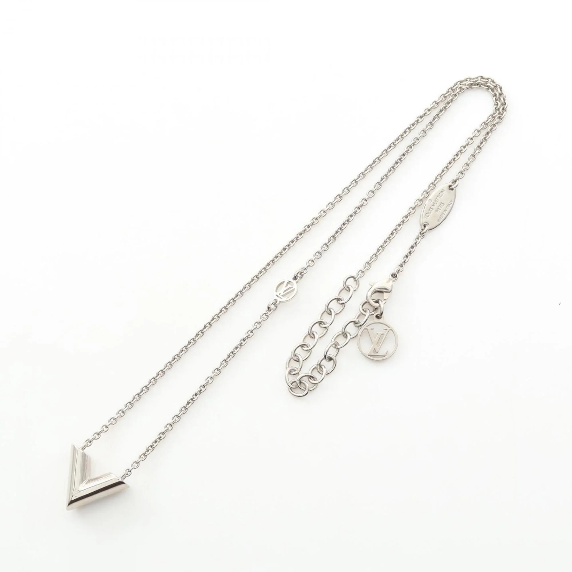 Essential V Pendant Necklace Stainless Steel - Image 3