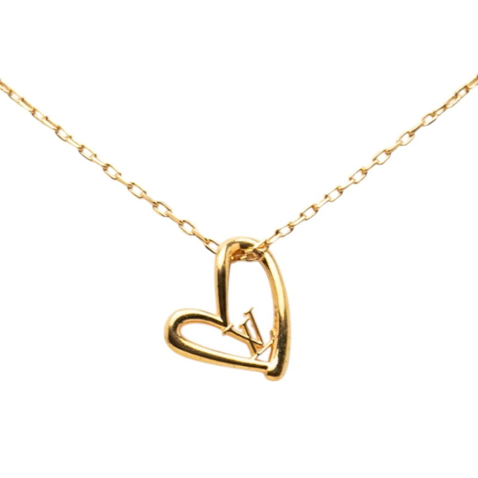 Falling In Love Heart Pendant Necklace Gold