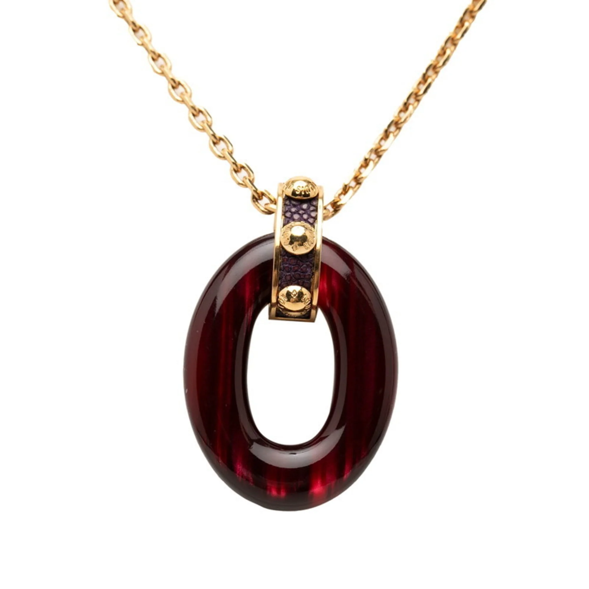 Gimme Crew Pendant Necklace Gold and Red
