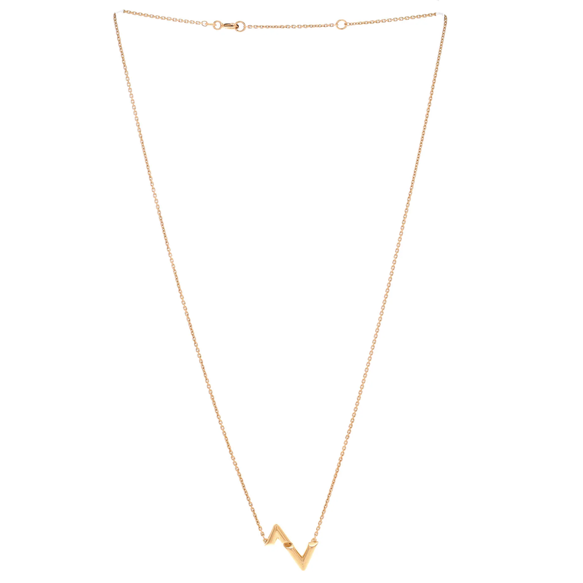 LV Volt Upside Down Pendant Necklace 18K Rose Gold - Image 2