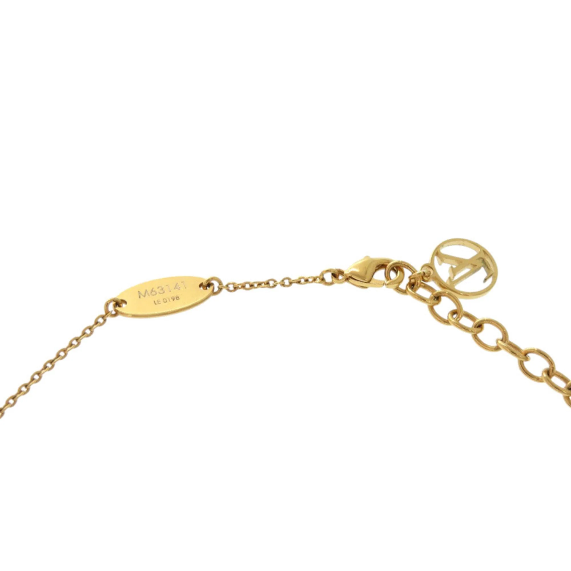 Monogram Pendant Necklace Gold and Silver Metal - Image 4