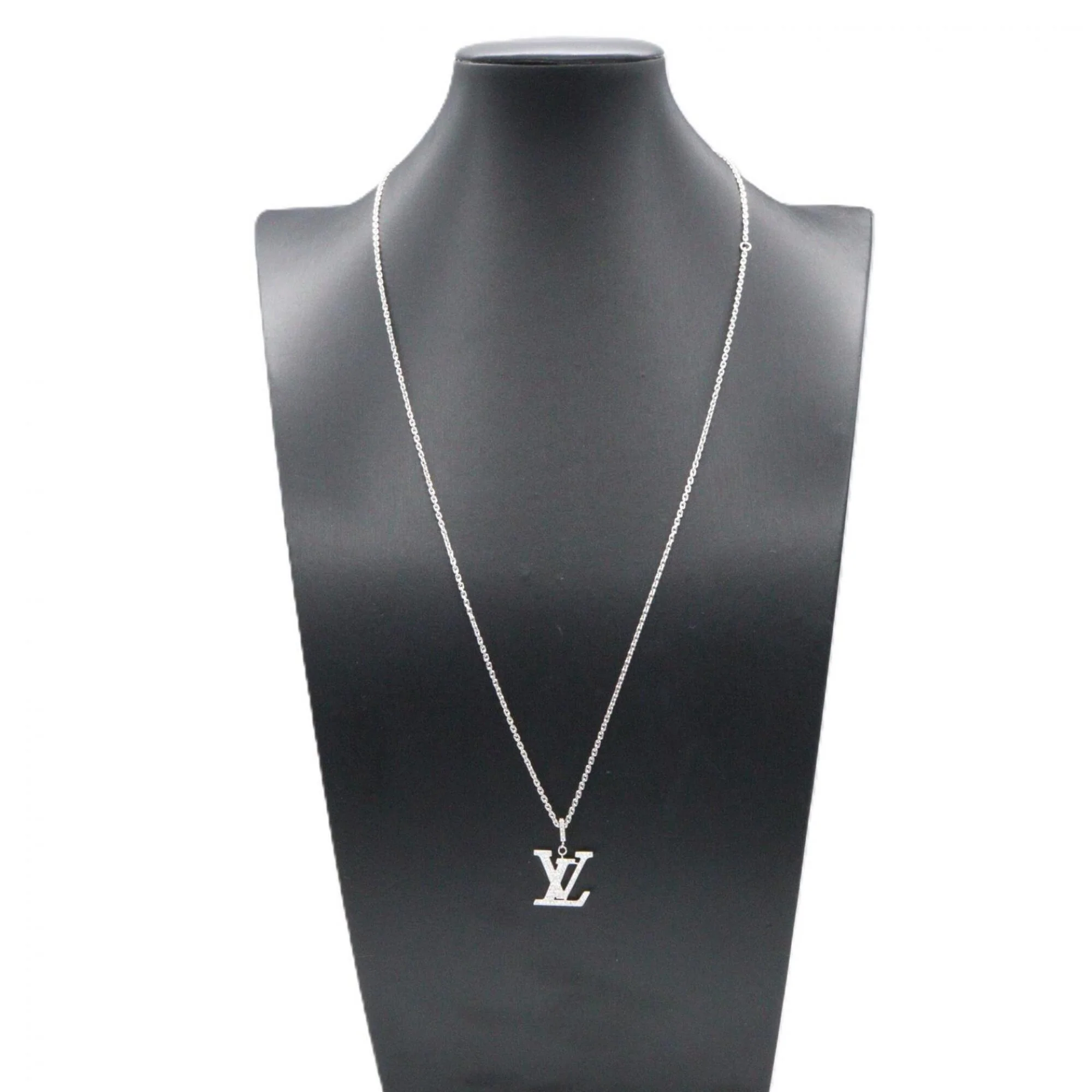 Pendant Necklace 18K White Gold with Diamond - Image 8
