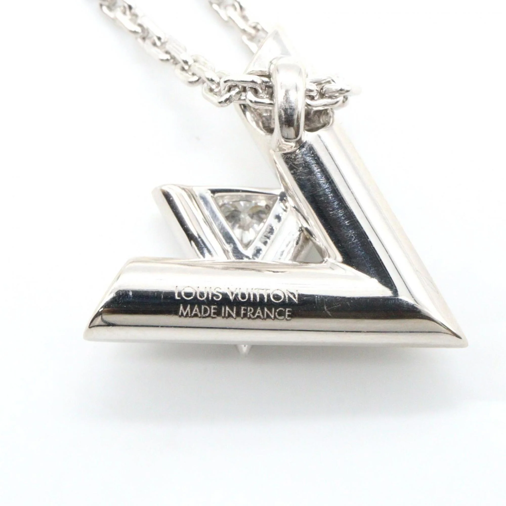 Pendant Necklace 18K White Gold with Diamond - Image 3