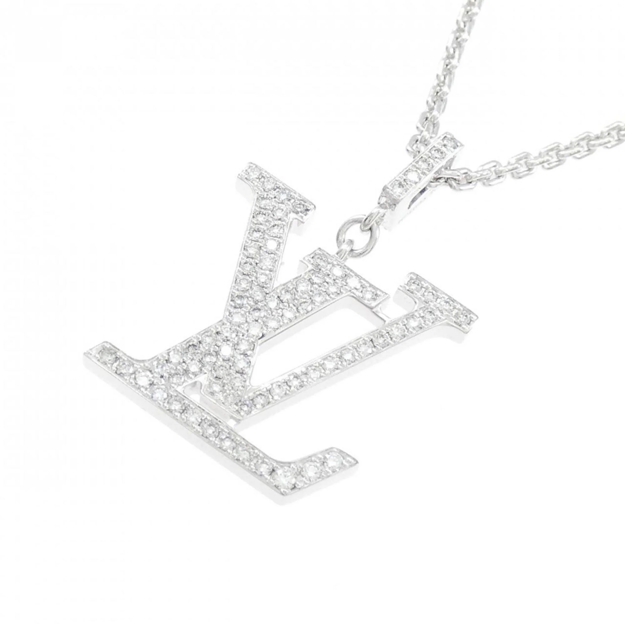 Pendant Necklace 18K White Gold with Diamond - Image 3