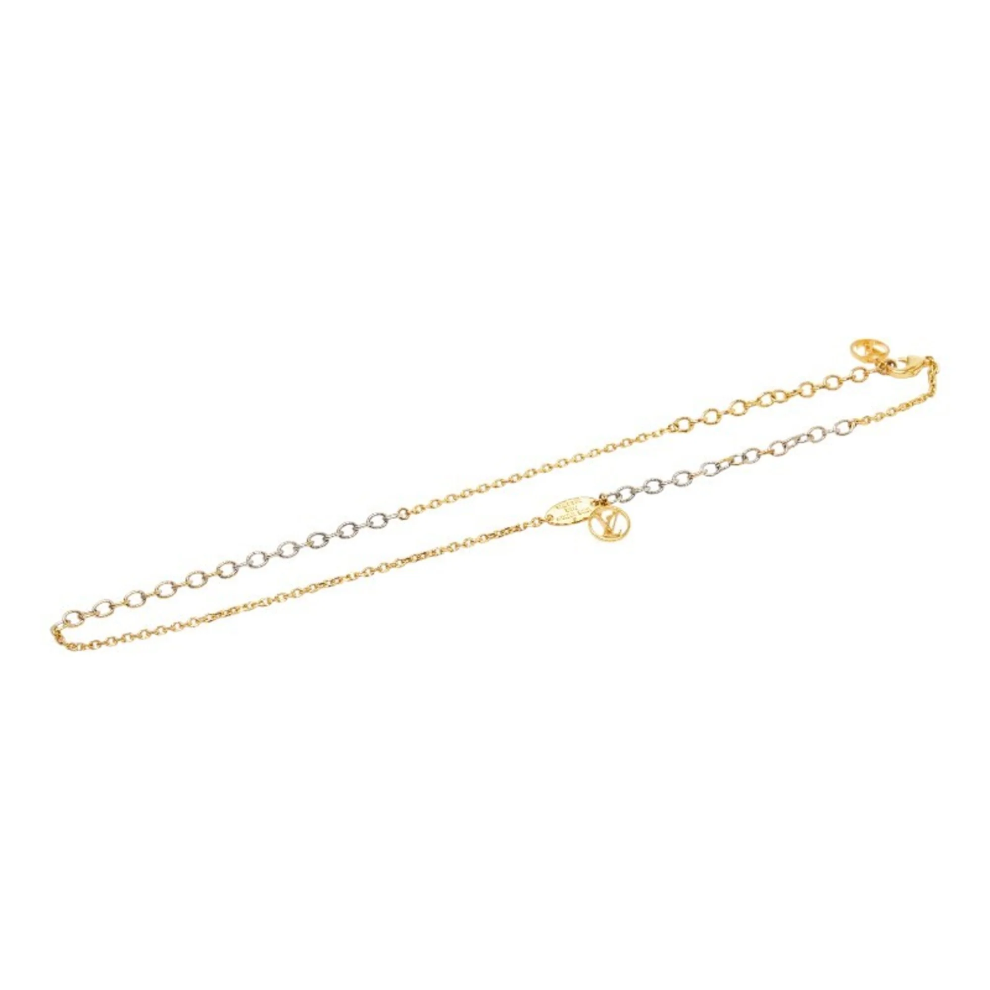 Pendant Necklace Gold and Metal - Image 2